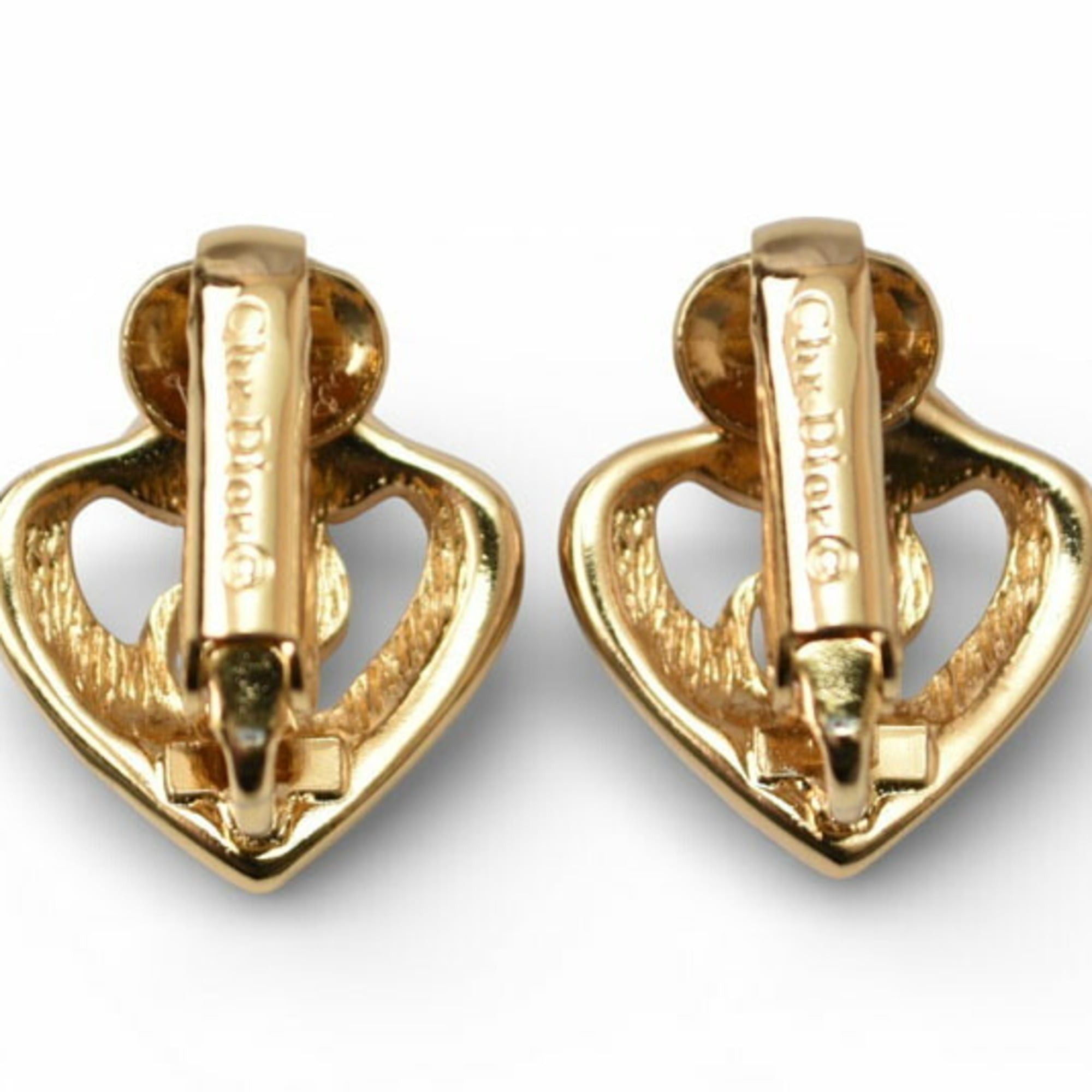 Dior Christian Dior earrings, heart gold Size ONE SIZE - 3 Thumbnail