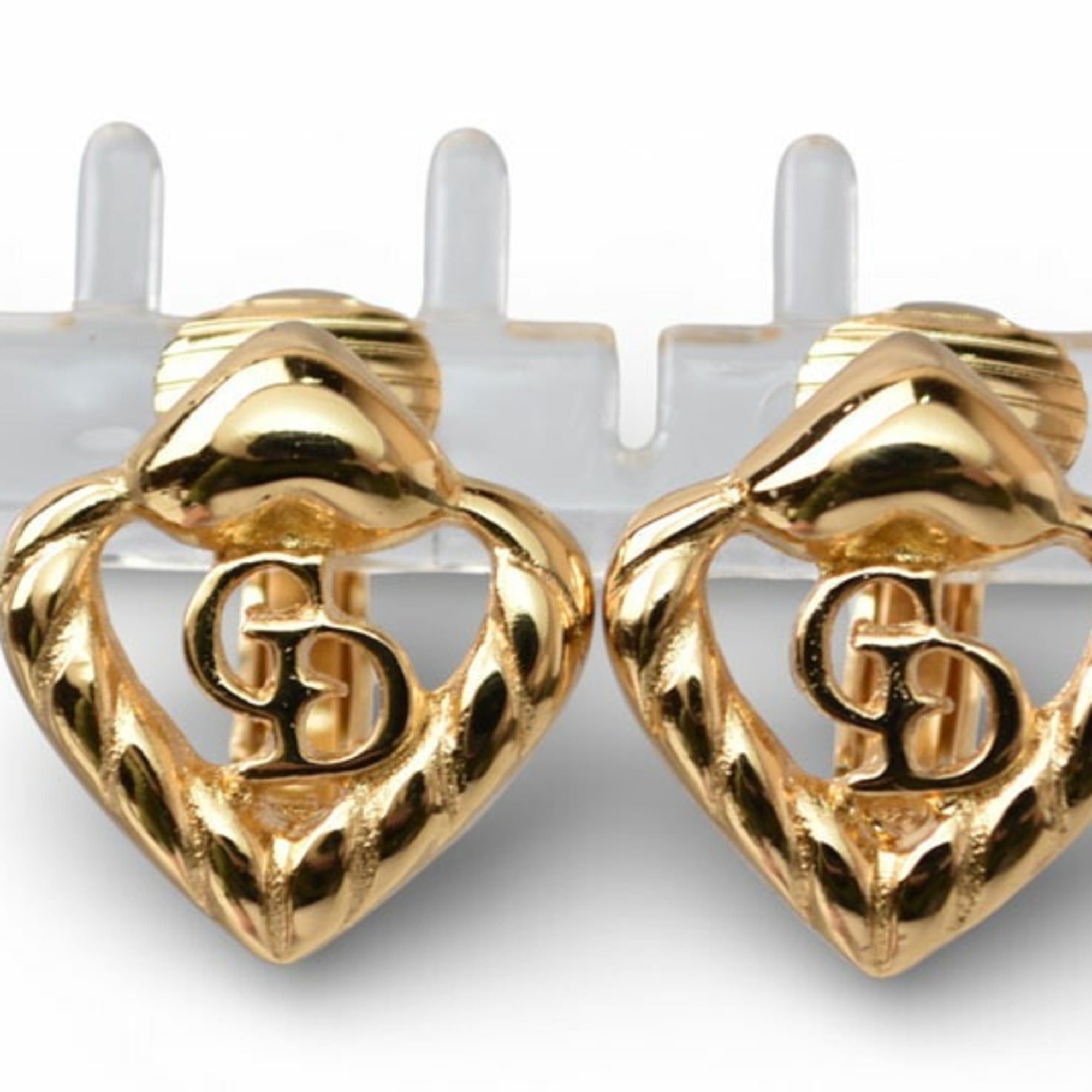 Dior Christian Dior earrings, heart gold Size ONE SIZE - 4 Thumbnail