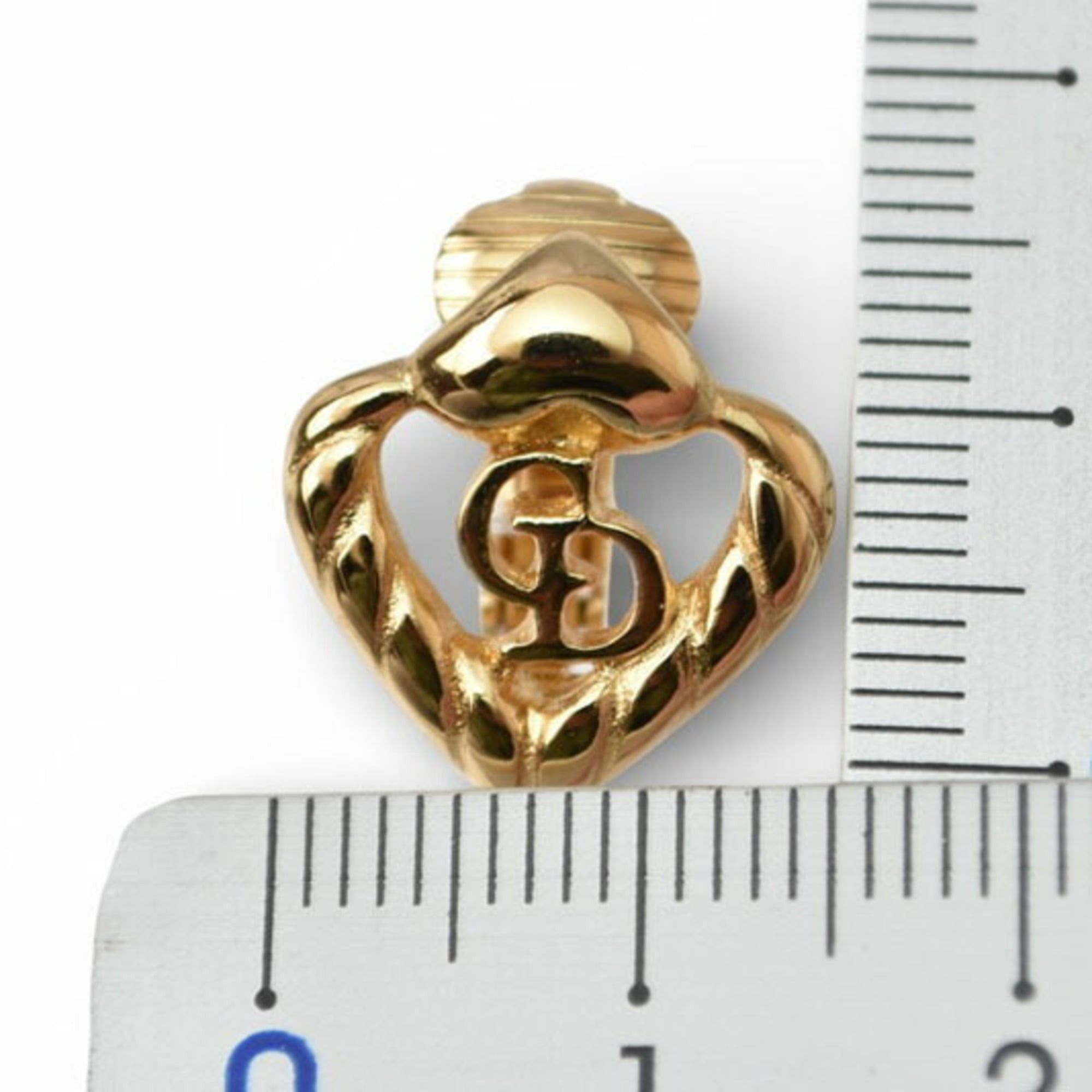 Dior Christian Dior earrings, heart gold Size ONE SIZE - 5 Thumbnail