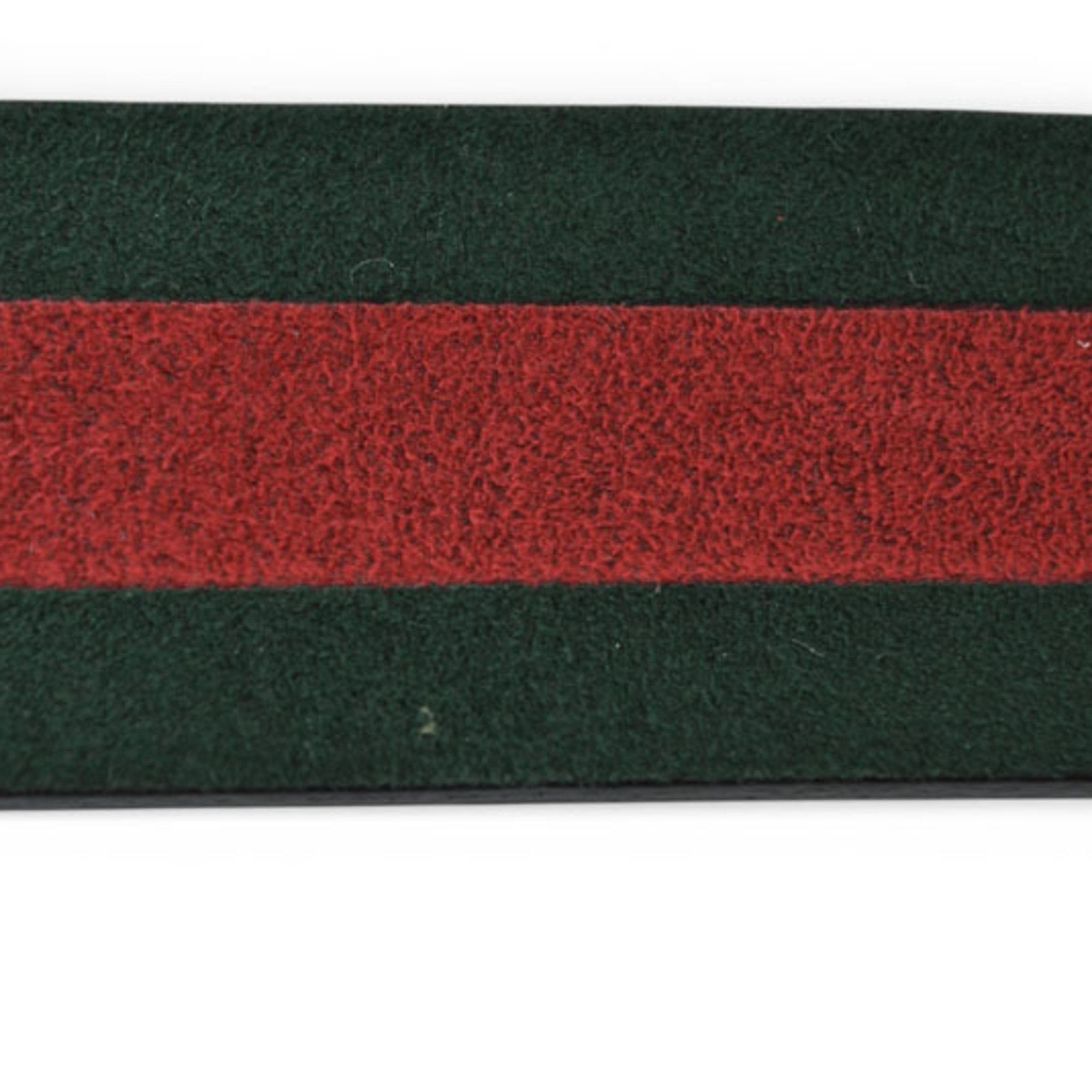 Gucci Gucci reversible belt, size 85, leather, GUCCI Sherry line, black, green, red Size ONE SIZE - 9 Thumbnail