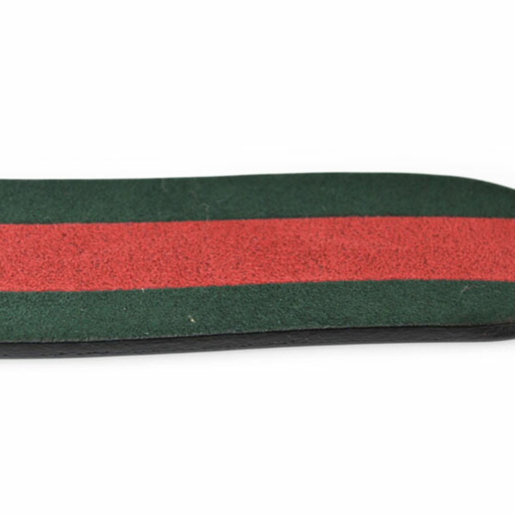 Gucci Gucci reversible belt, size 85, leather, GUCCI Sherry line, black, green, red Size ONE SIZE - 6 Thumbnail