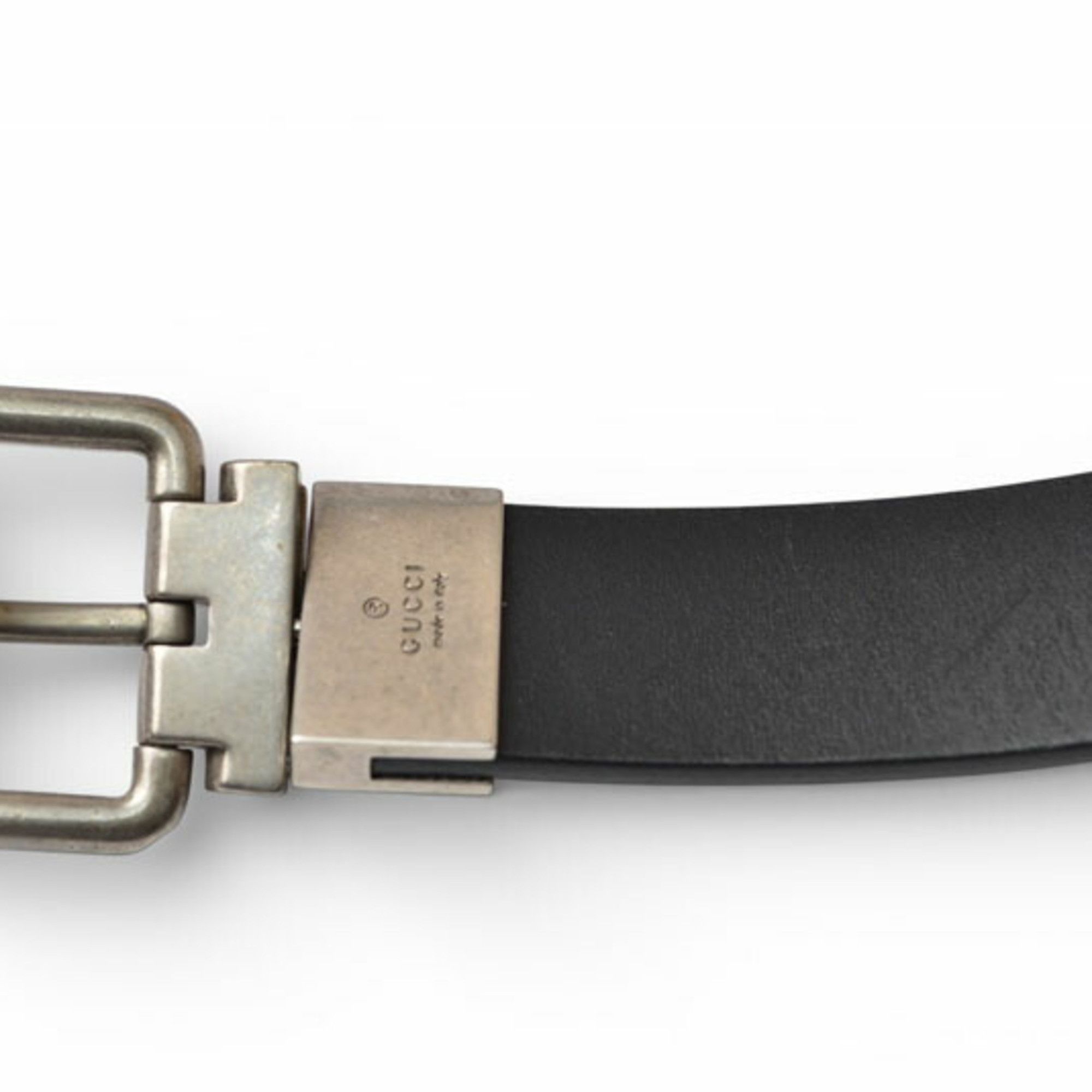 Gucci Gucci reversible belt, size 85, leather, GUCCI Sherry line, black, green, red Size ONE SIZE - 12 Thumbnail