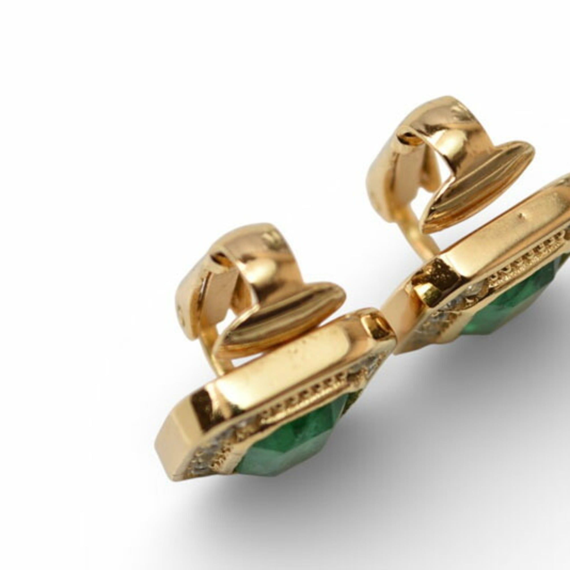 Dior Christian Dior earrings in green and gold with rhinestones Size ONE SIZE - 7 Thumbnail