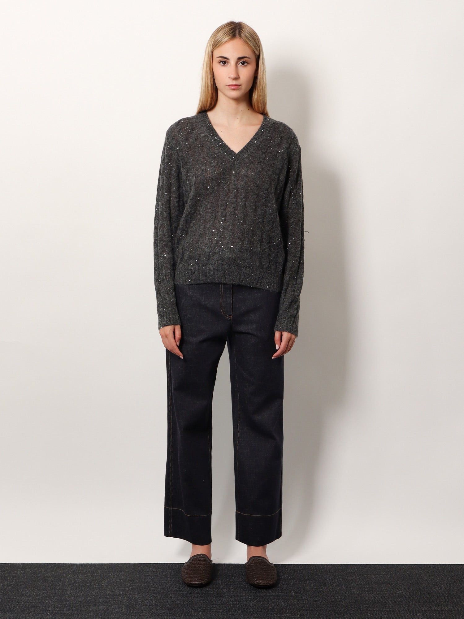 Brunello Cucinelli Wool blend sweater with all-over sequins L - USA Tariffs Included Size L / US 10 / IT 46 - 3 Thumbnail