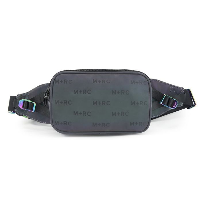 M+Rc Noir M+RC NOIR “Hate” Monogram Black Rainbow Reflective Bag