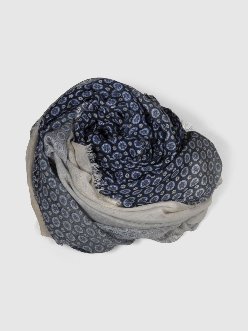 Stella McCartney Navy & White Ombré Floral Scarf Size ONE SIZE - 2 Thumbnail