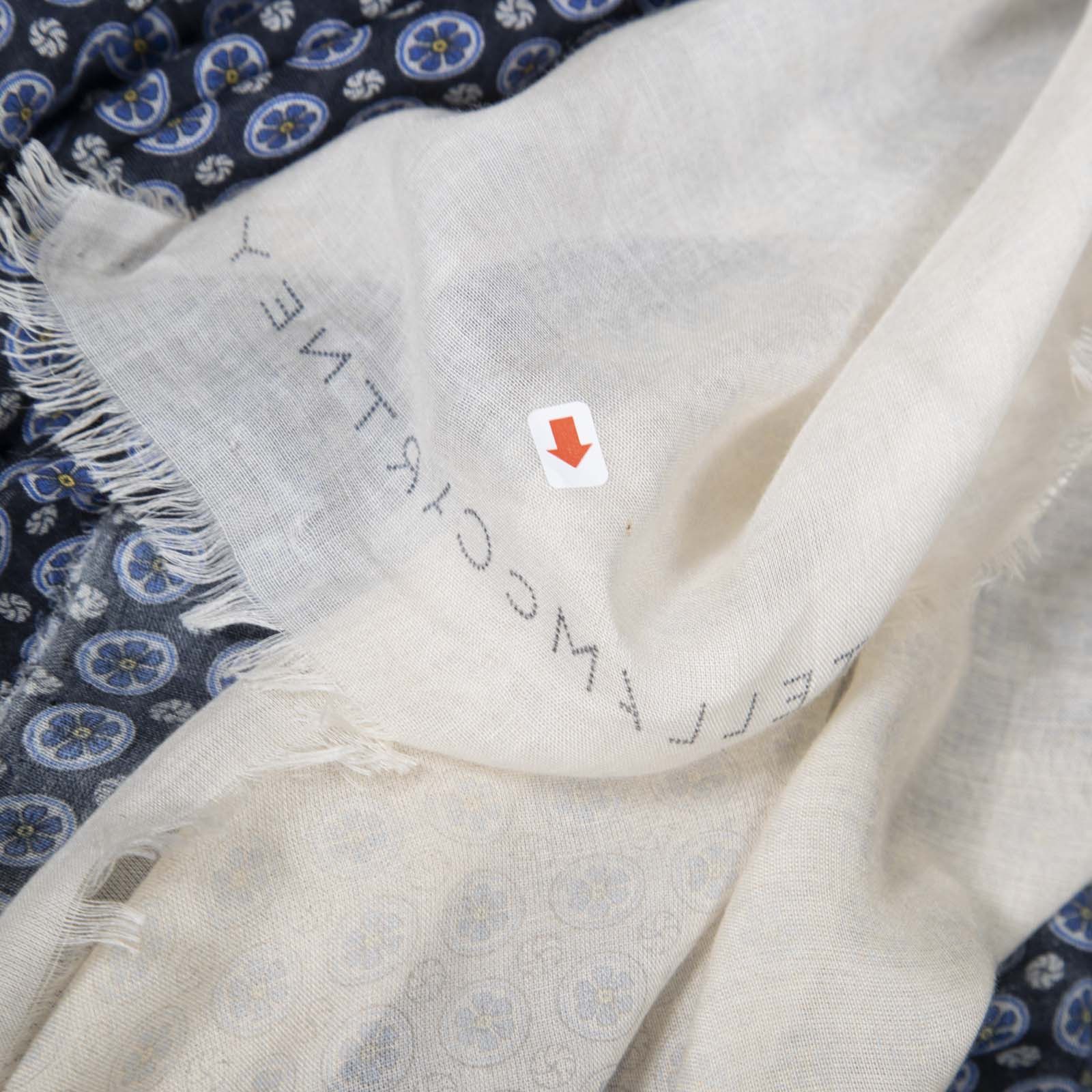 Stella McCartney Navy & White Ombré Floral Scarf Size ONE SIZE - 9 Thumbnail