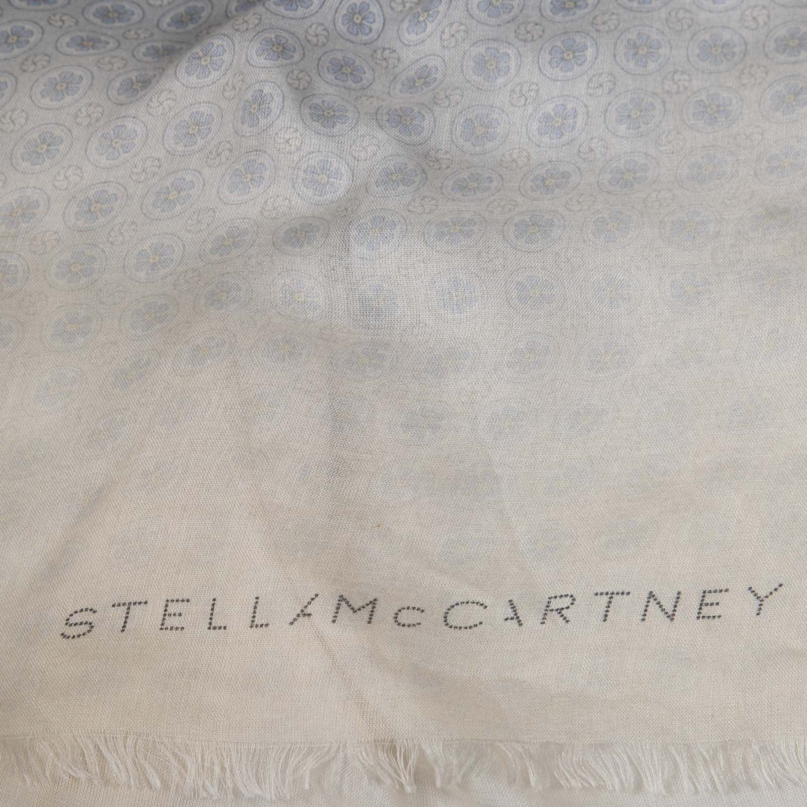 Stella McCartney Navy & White Ombré Floral Scarf Size ONE SIZE - 5 Thumbnail