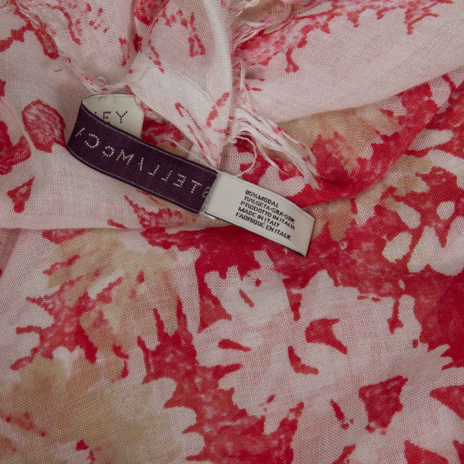 Stella McCartney Fringed Floral Print Scarf Size ONE SIZE - 10 Thumbnail