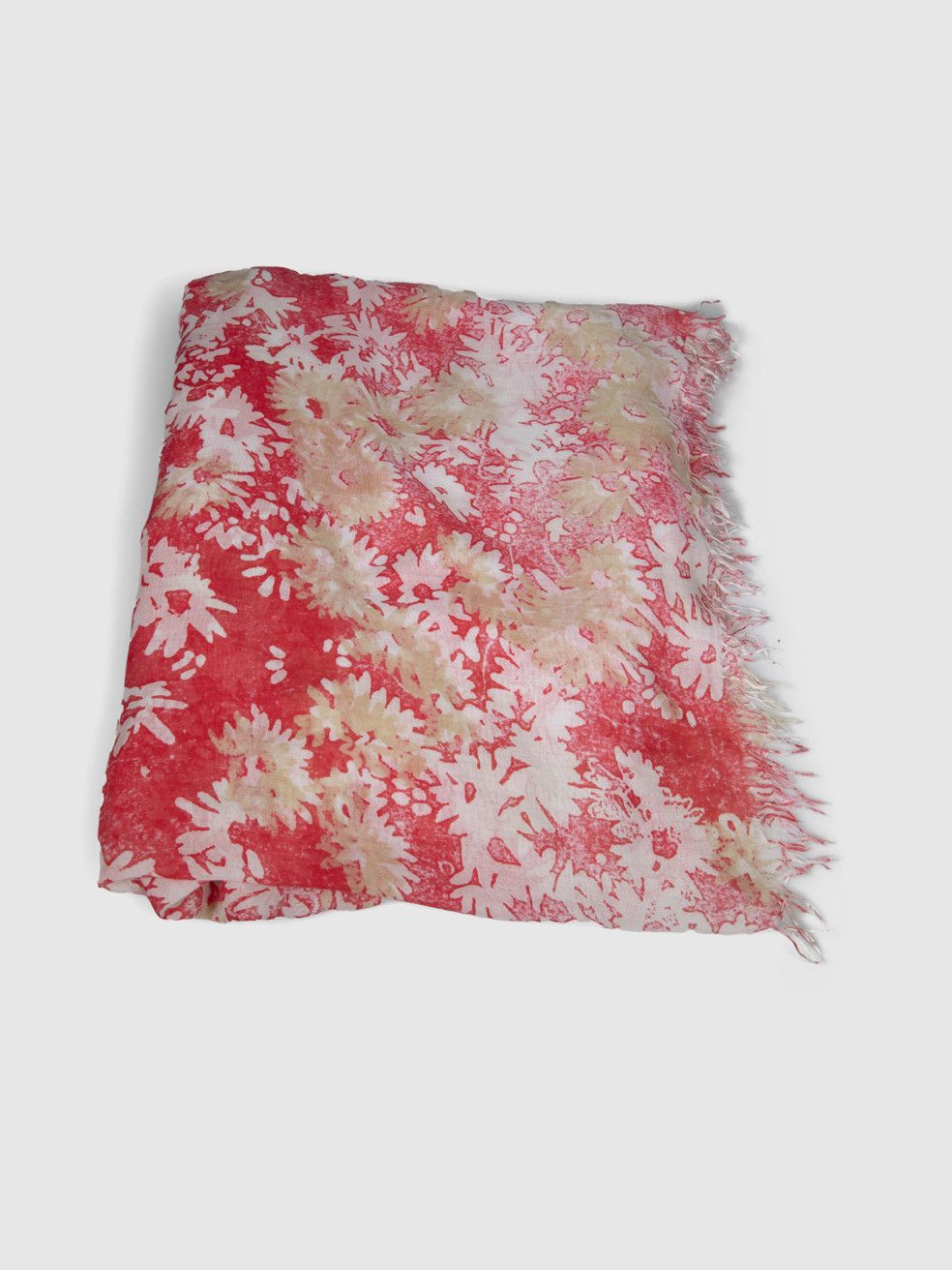 Stella McCartney Fringed Floral Print Scarf Size ONE SIZE - 3 Thumbnail