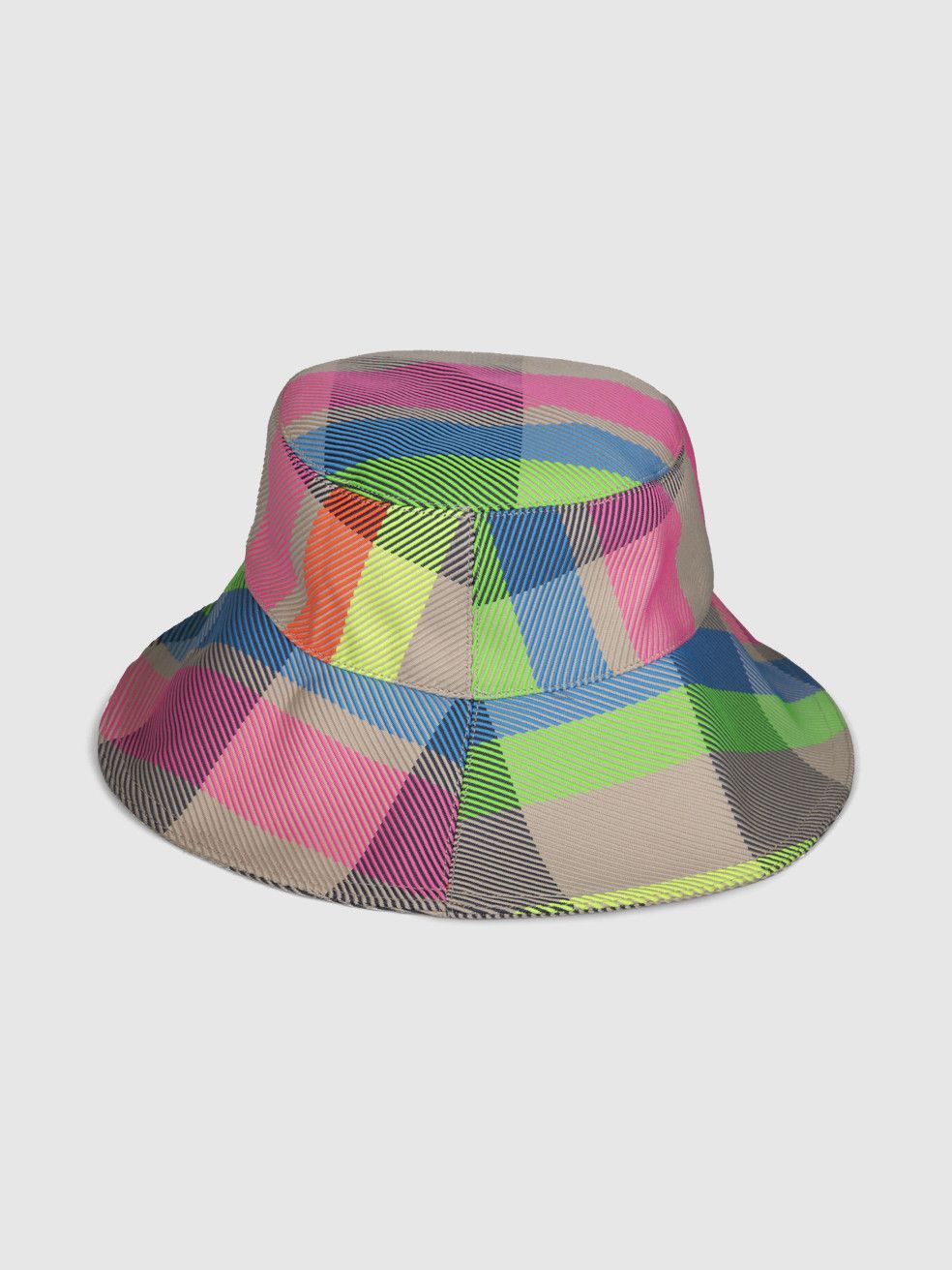 Mira Mikati Tartan Pattern Bucket Hat Size ONE SIZE - 3 Thumbnail