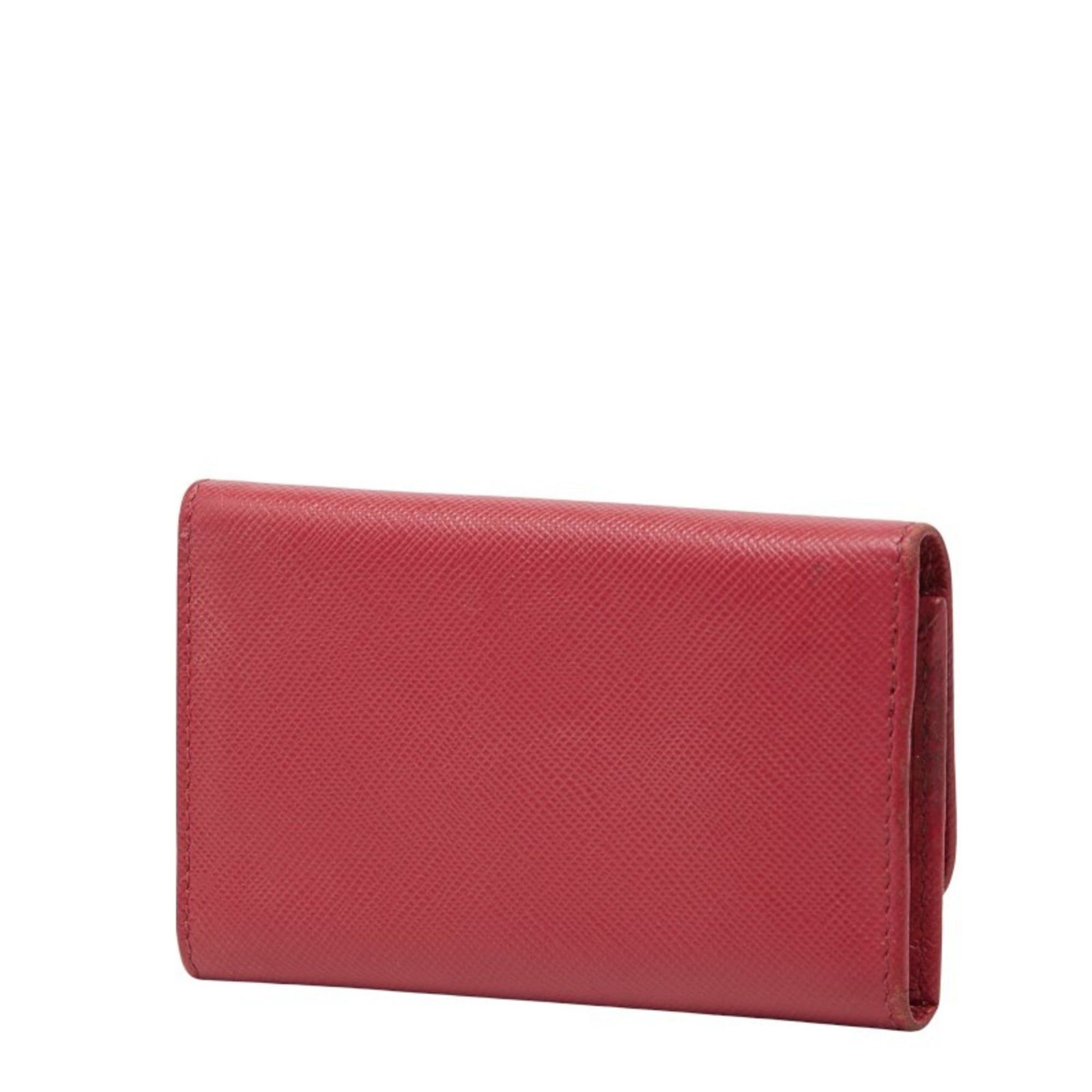 Prada Prada 6-Row Ribbon Key Case 1M0222 Black Saffiano Leather Women's PRADA Size ONE SIZE - 2 Thumbnail