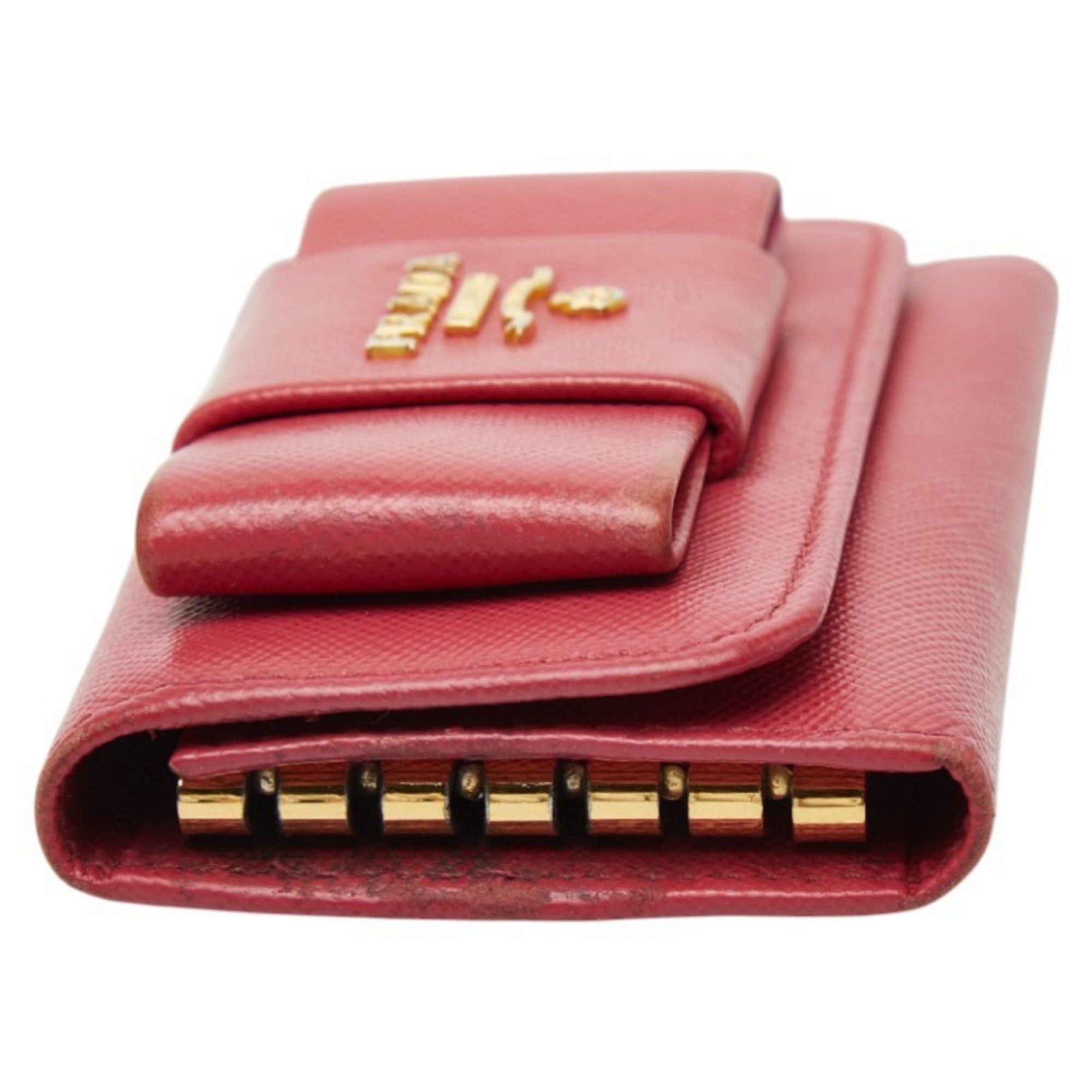 Prada Prada 6-Row Ribbon Key Case 1M0222 Black Saffiano Leather Women's PRADA Size ONE SIZE - 5 Thumbnail