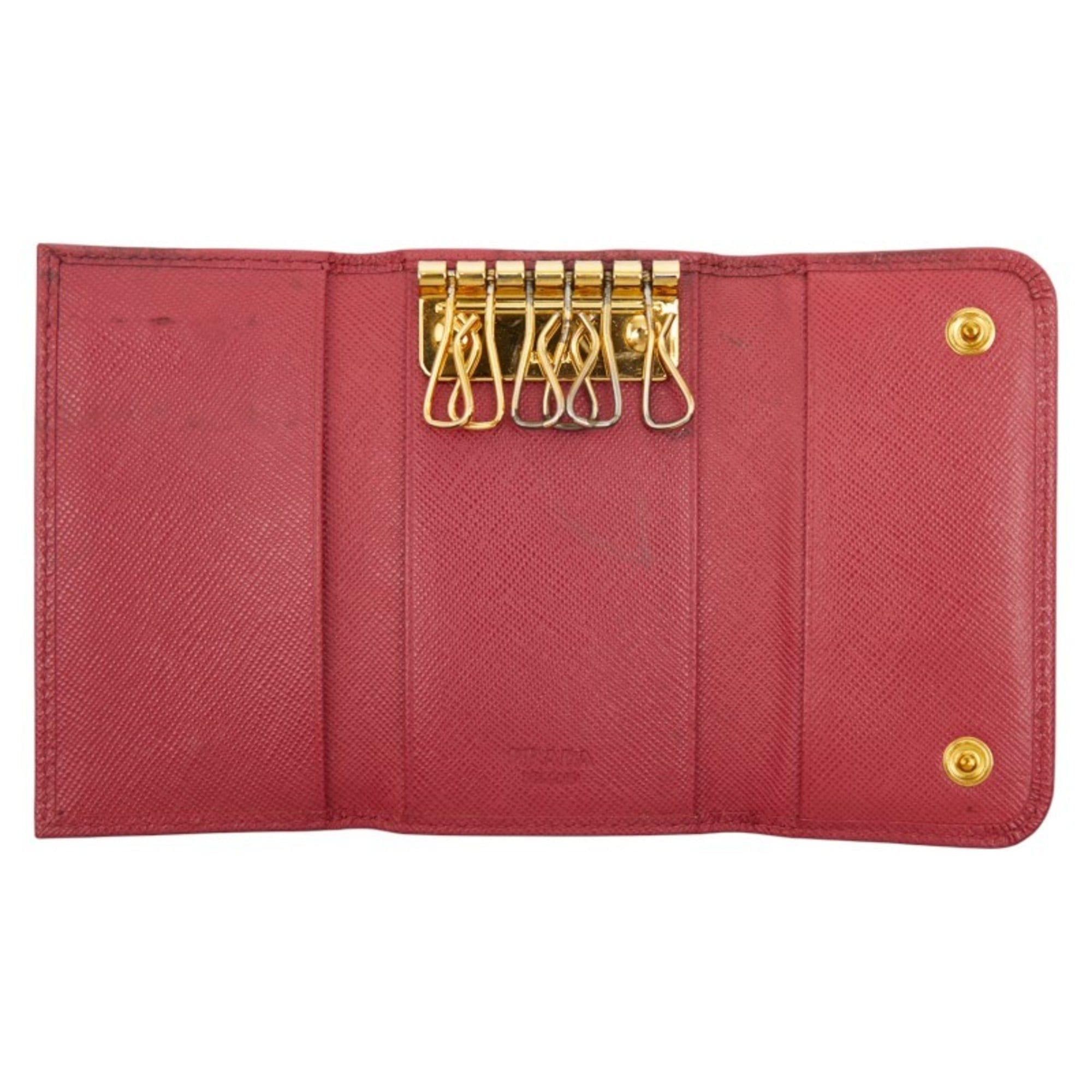 Prada Prada 6-Row Ribbon Key Case 1M0222 Black Saffiano Leather Women's PRADA Size ONE SIZE - 8 Thumbnail