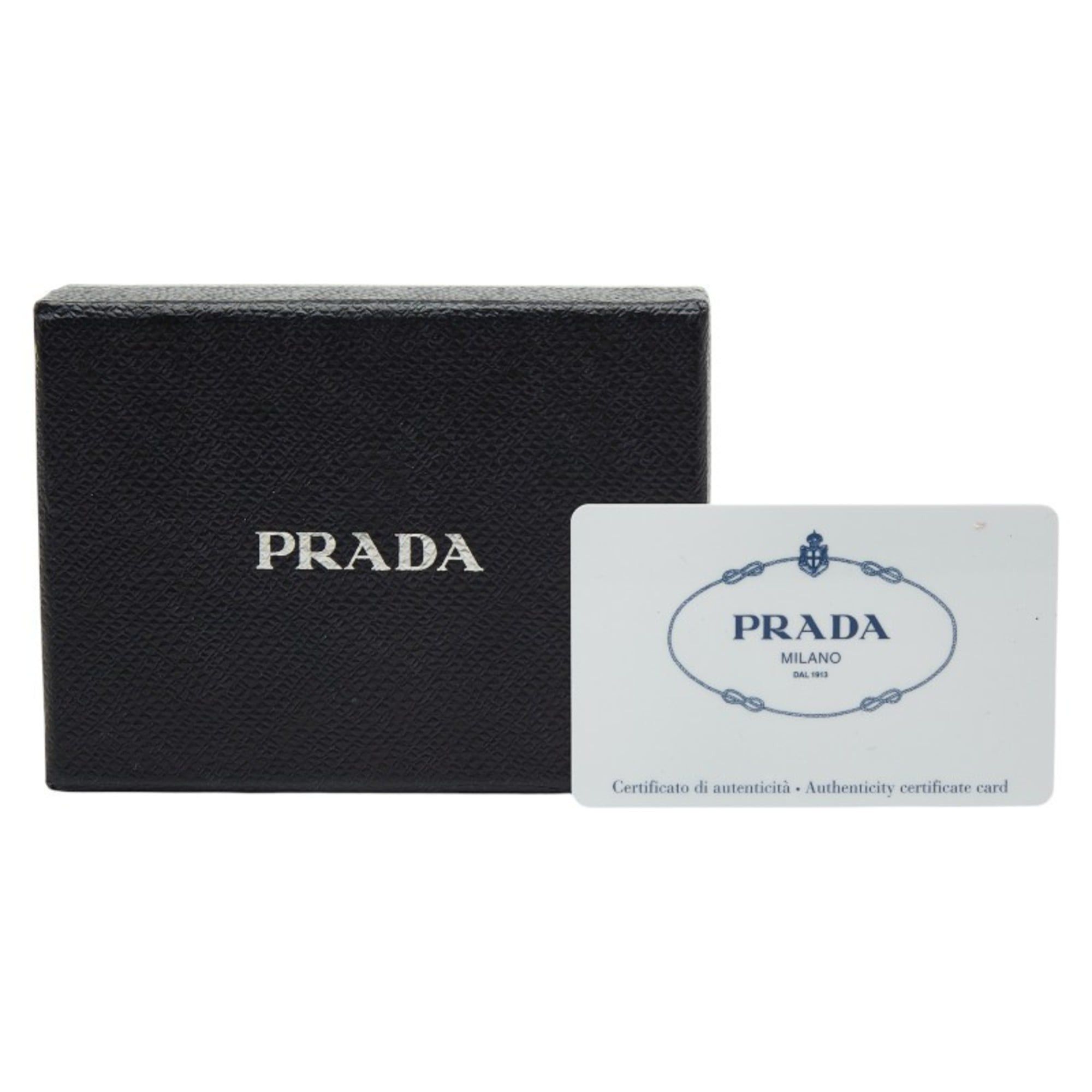 Prada Prada 6-Row Ribbon Key Case 1M0222 Black Saffiano Leather Women's PRADA Size ONE SIZE - 12 Thumbnail