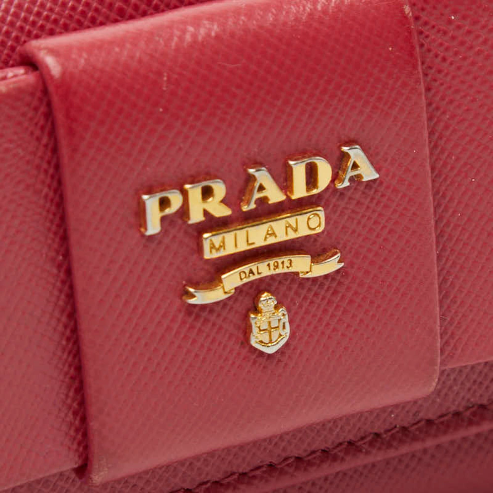 Prada Prada 6-Row Ribbon Key Case 1M0222 Black Saffiano Leather Women's PRADA Size ONE SIZE - 6 Thumbnail