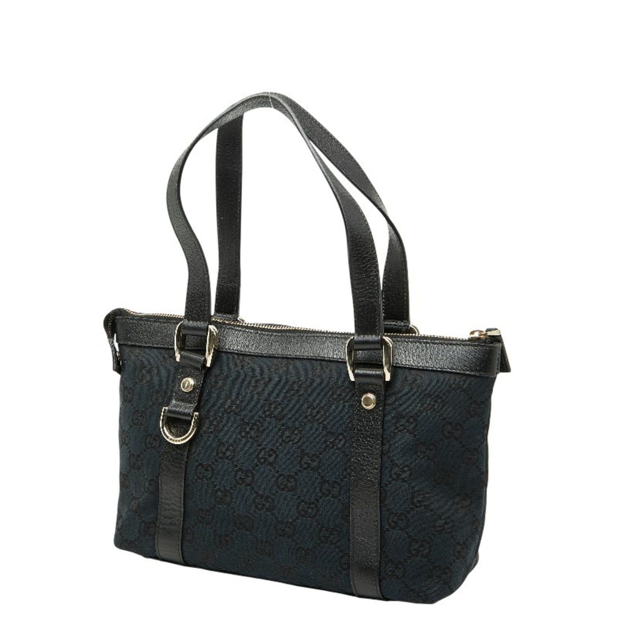 Gucci Gucci GG Canvas Abbey Handbag 141471 Black Leather Women's GUCCI Size ONE SIZE - 2 Thumbnail