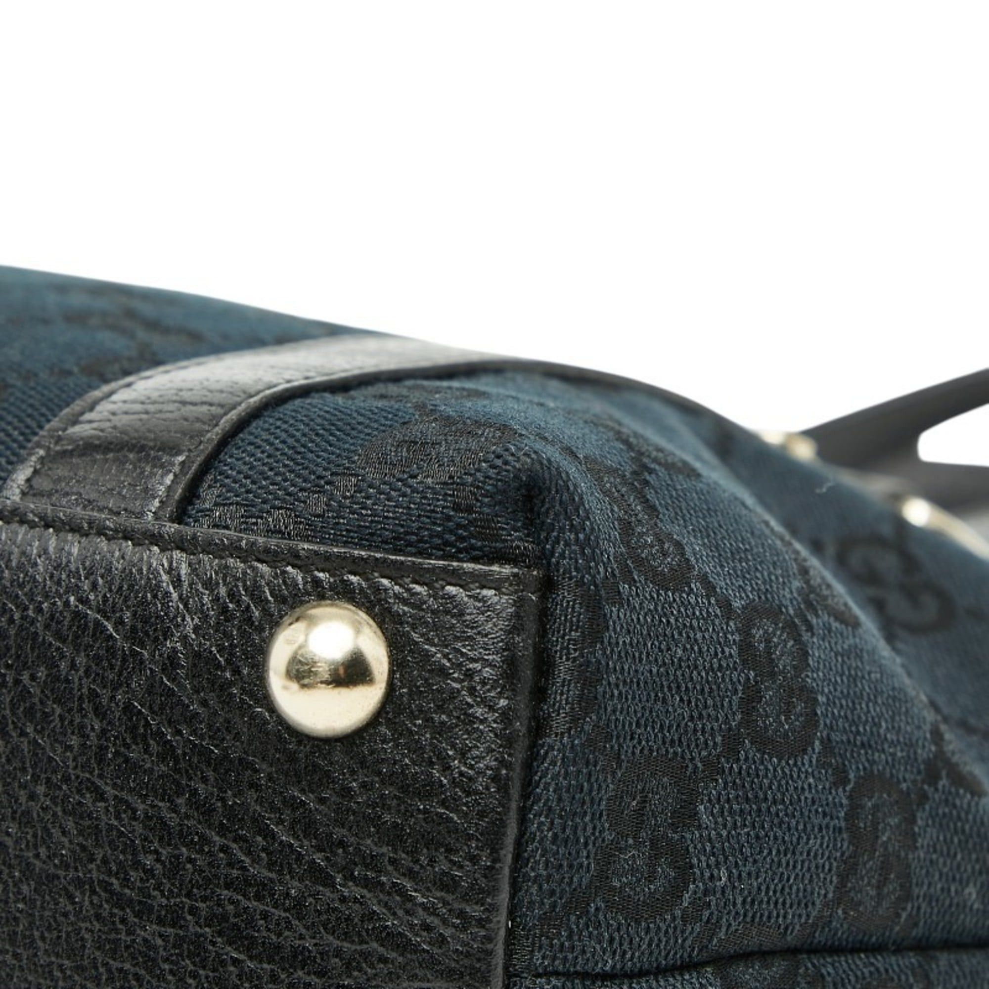 Gucci Gucci GG Canvas Abbey Handbag 141471 Black Leather Women's GUCCI Size ONE SIZE - 4 Thumbnail