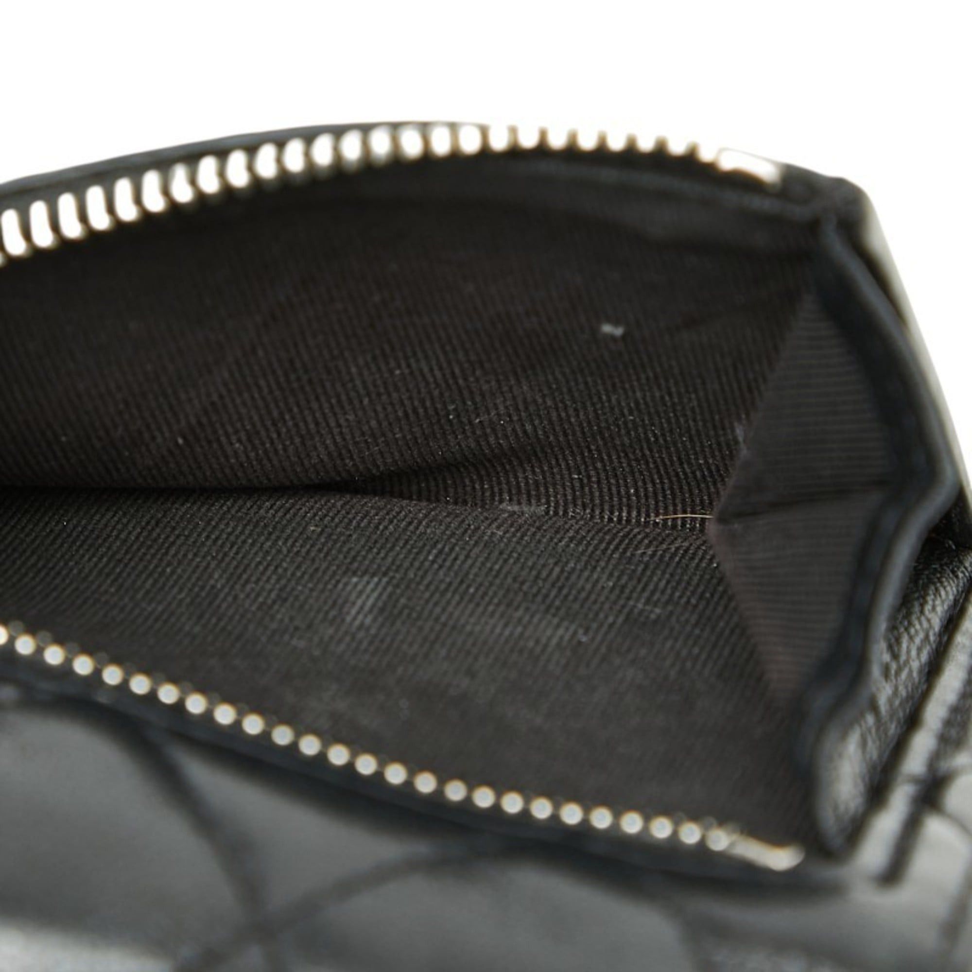 Chanel CHANEL Coco Mark Matelasse Tri-fold Wallet in Black Lambskin for Women Size ONE SIZE - 6 Thumbnail