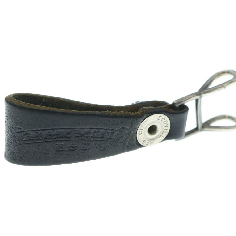 Chrome Hearts Chrome Hearts Belt Loop Cross Ball Button Leather Silverblack Size ONE SIZE - 5 Thumbnail