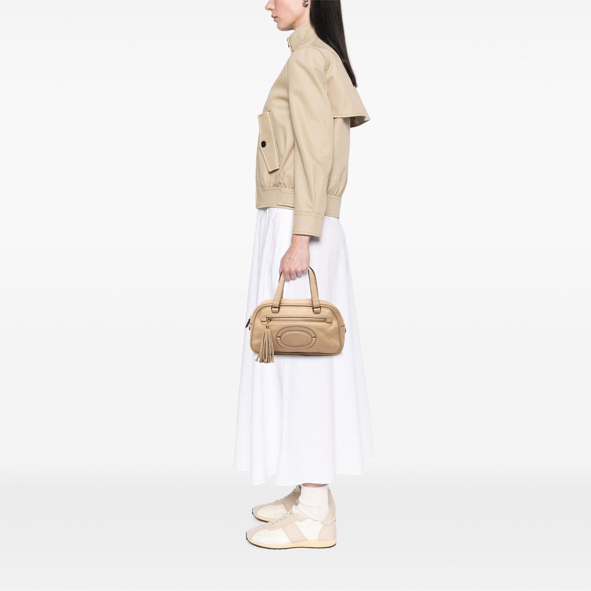 Loewe LOEWE Mini Anagram Leather Tassel Handbag Size ONE SIZE - 7 Thumbnail