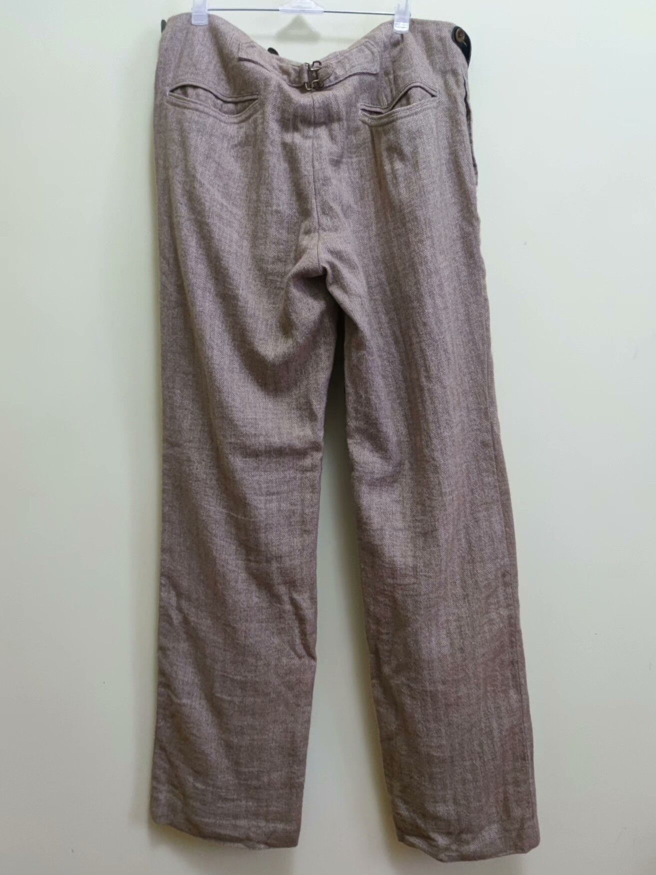Ziggy Chen Men's Wool Suspenders with Herringbone Pattern Size US 34 / EU 50 - 3 Thumbnail