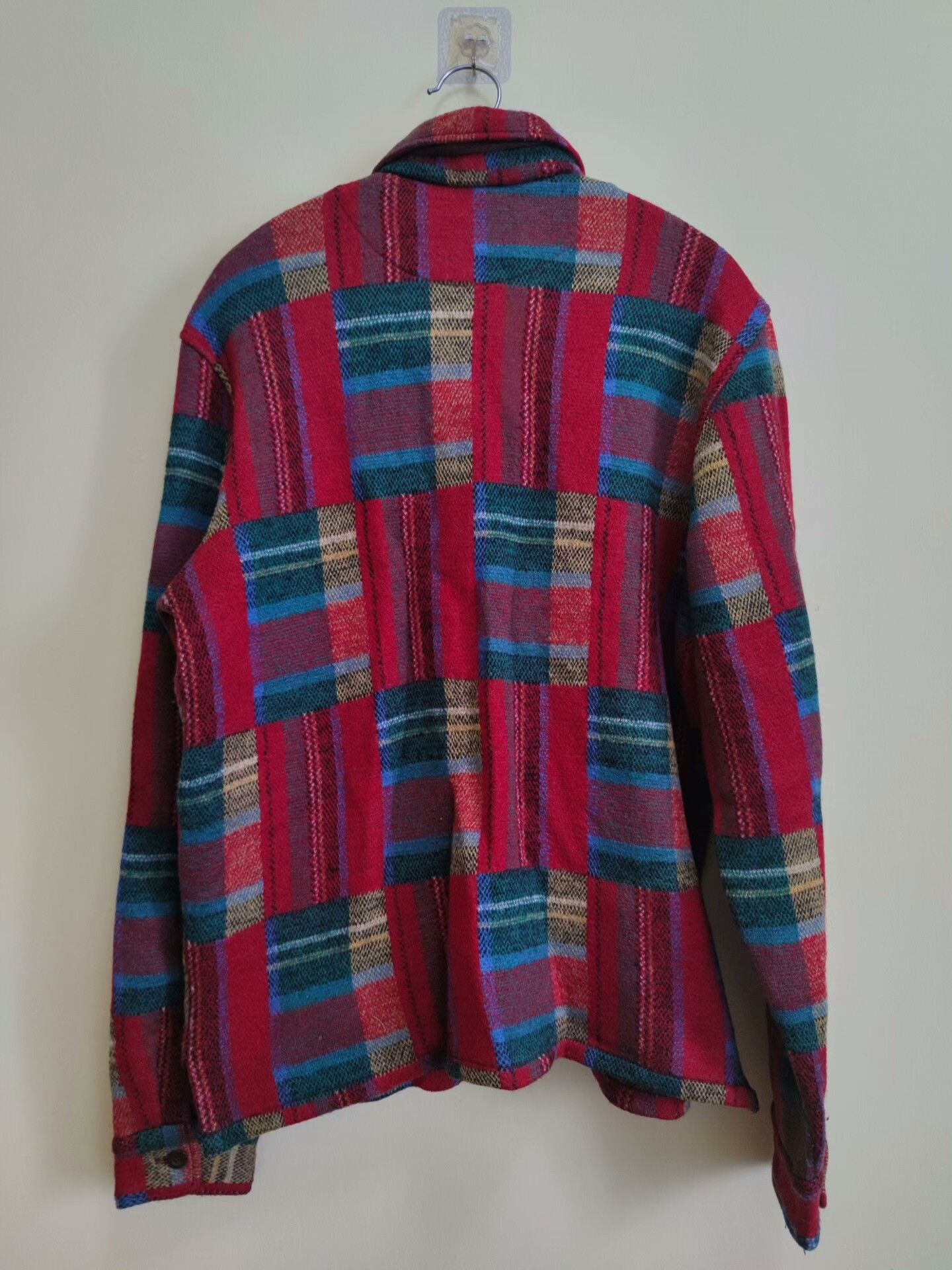 VINNY's Vintage Red Blue Plaid Wool Shirt Size US M / EU 48-50 / 2 - 4 Thumbnail