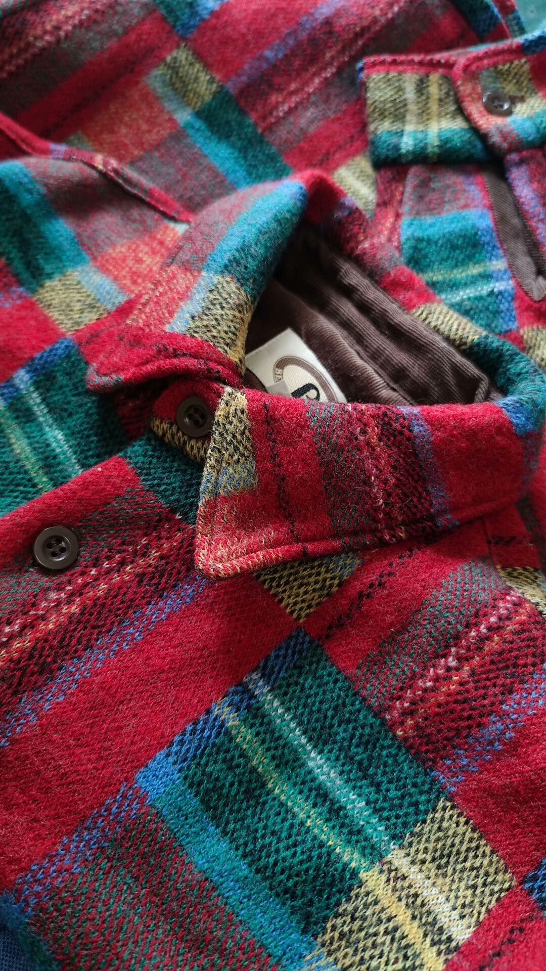 VINNY's Vintage Red Blue Plaid Wool Shirt Size US M / EU 48-50 / 2 - 5 Thumbnail