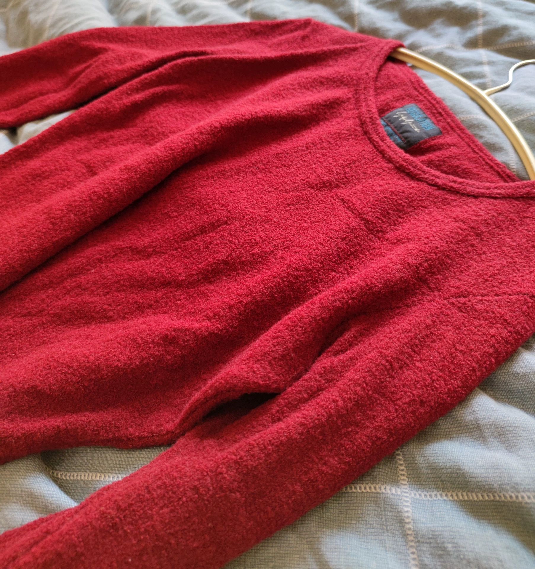 Yohji Yamamoto Dark Red Knitted Sweater by Yohji Yamamoto Size L / US 10 / IT 46 - 4 Thumbnail