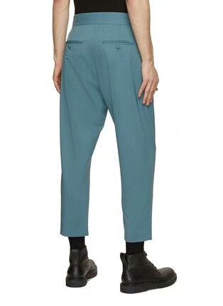 Maison Kitsune Relaxed Fit Blue-Gray Men's Trousers Size US 26 / EU 42 - 2 Thumbnail