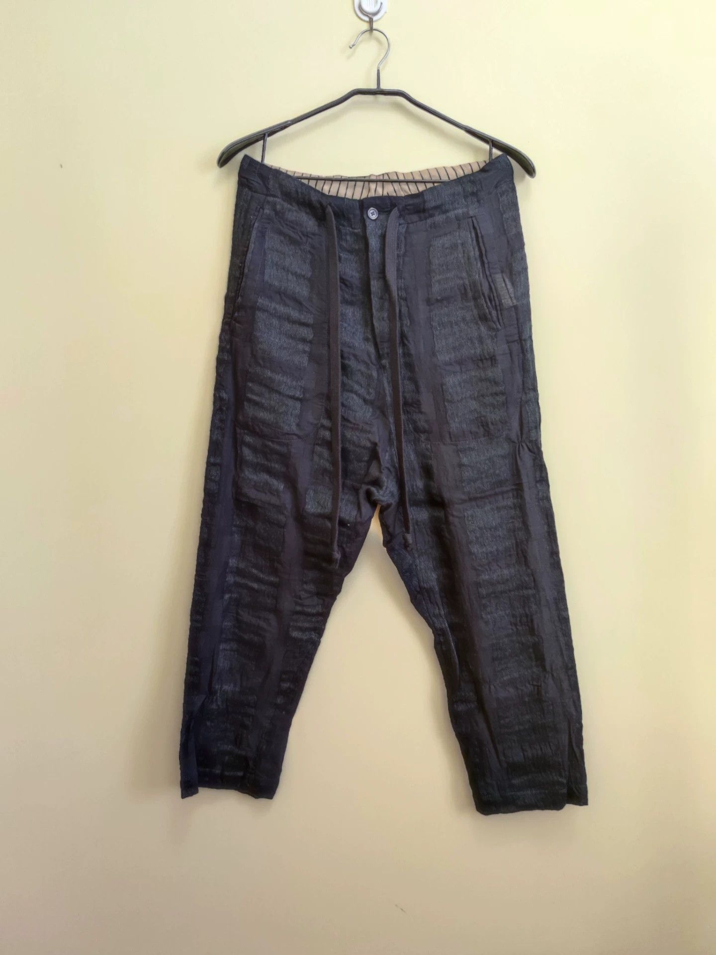 Uma Wang Uma WANG Ziggy Chen Black Textured Pants Size US 28 / EU 44 - 2 Thumbnail