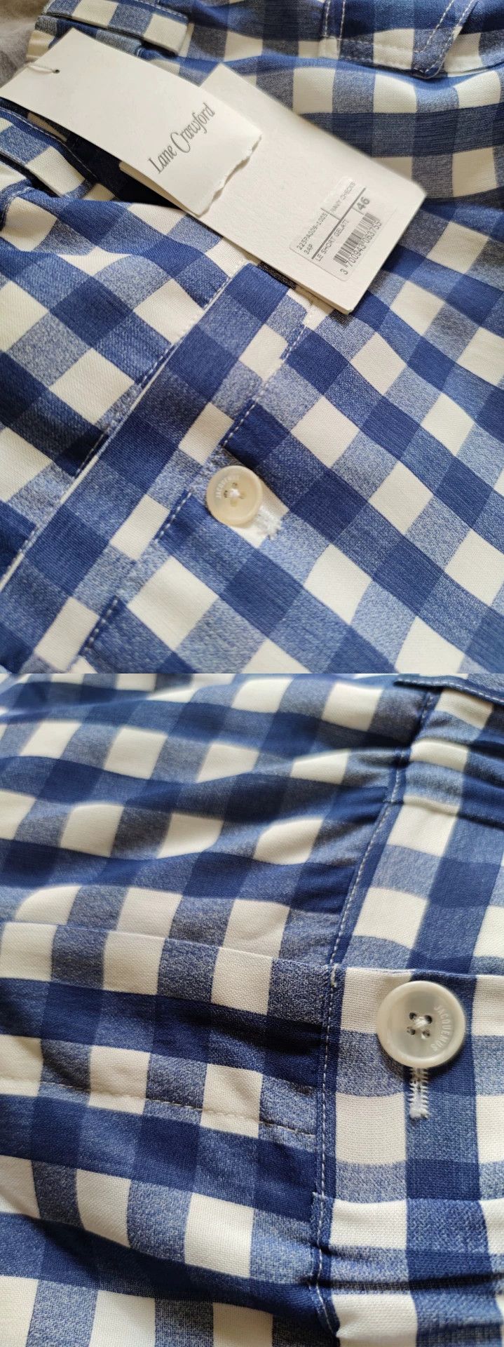Jacquemus Jacquemus Blue and White Checkered Shorts Size US 30 / EU 46 - 9 Thumbnail