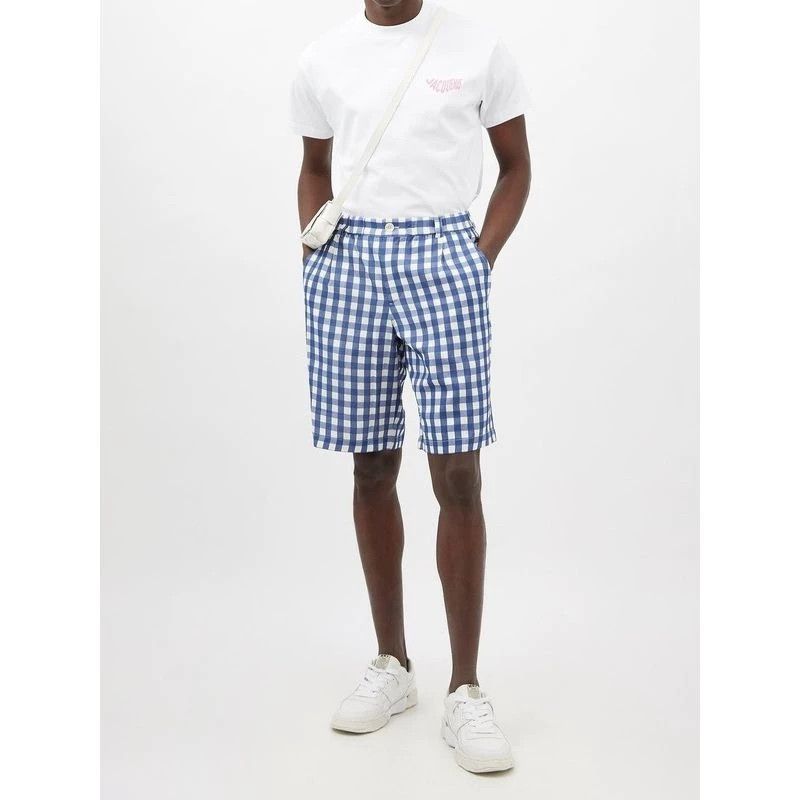 Jacquemus Jacquemus Blue and White Checkered Shorts Size US 30 / EU 46 - 2 Thumbnail