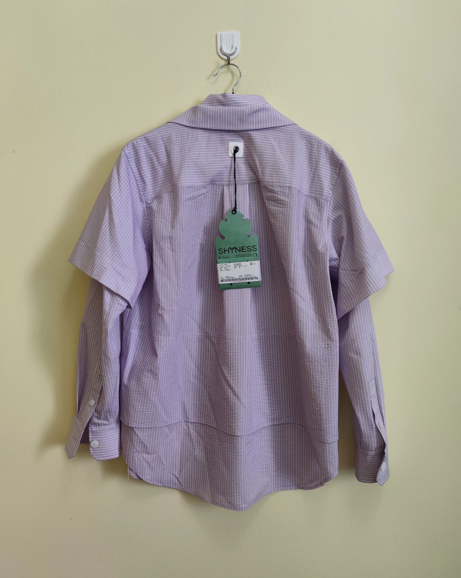 Comme des Garcons Exclusive Purple and White Layered Shirt Size M / US 6-8 / IT 42-44 - 2 Thumbnail