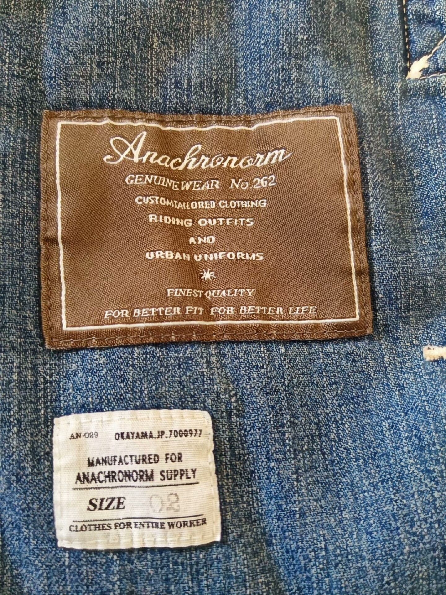 ANACHRONORM Vintage Anachronorm Denim Wool Coat Size US M / EU 48-50 / 2 - 5 Thumbnail