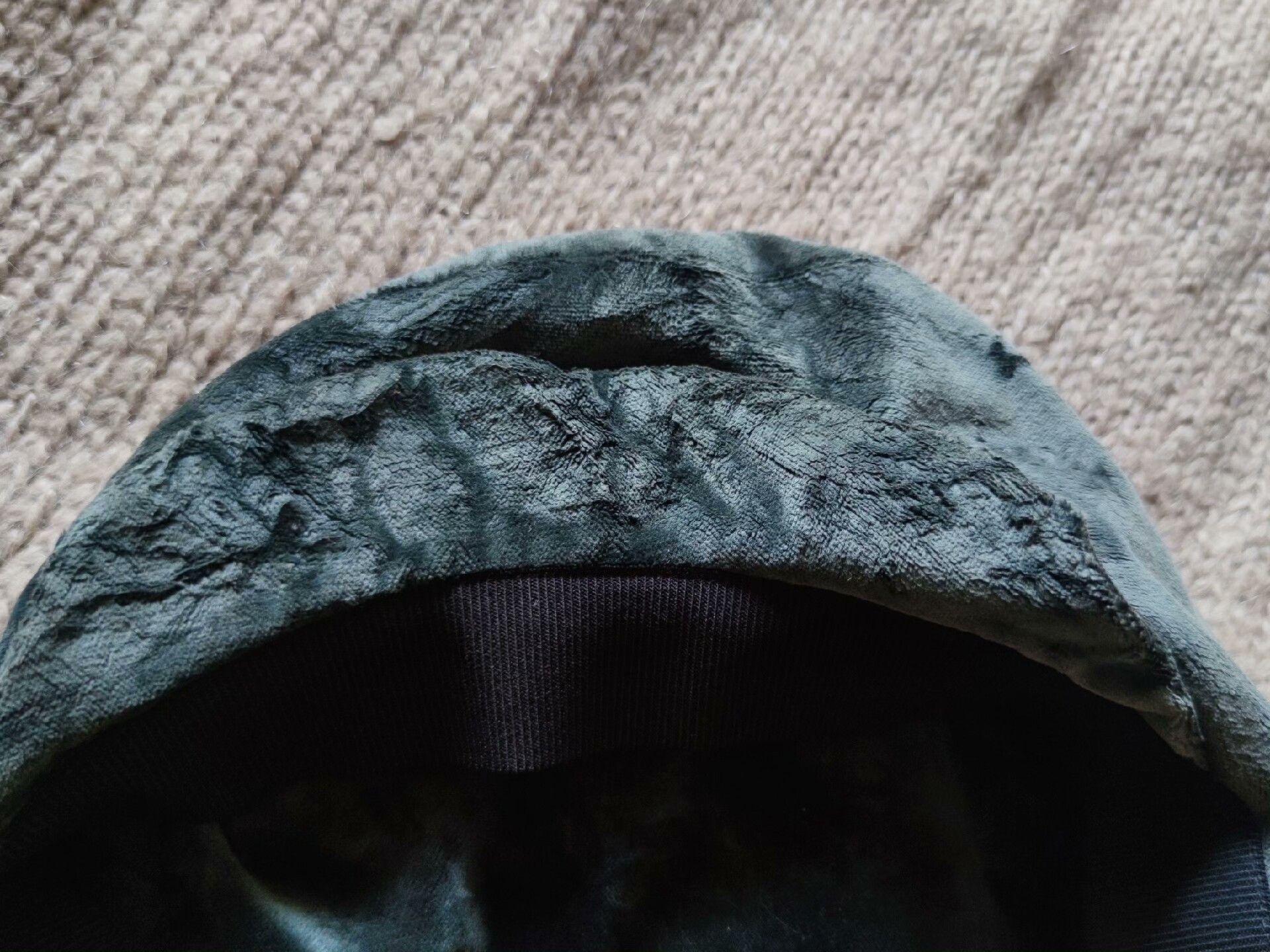 Reinhard Plank Vintage Gray Green Velvet Beret Hat Size ONE SIZE - 4 Thumbnail