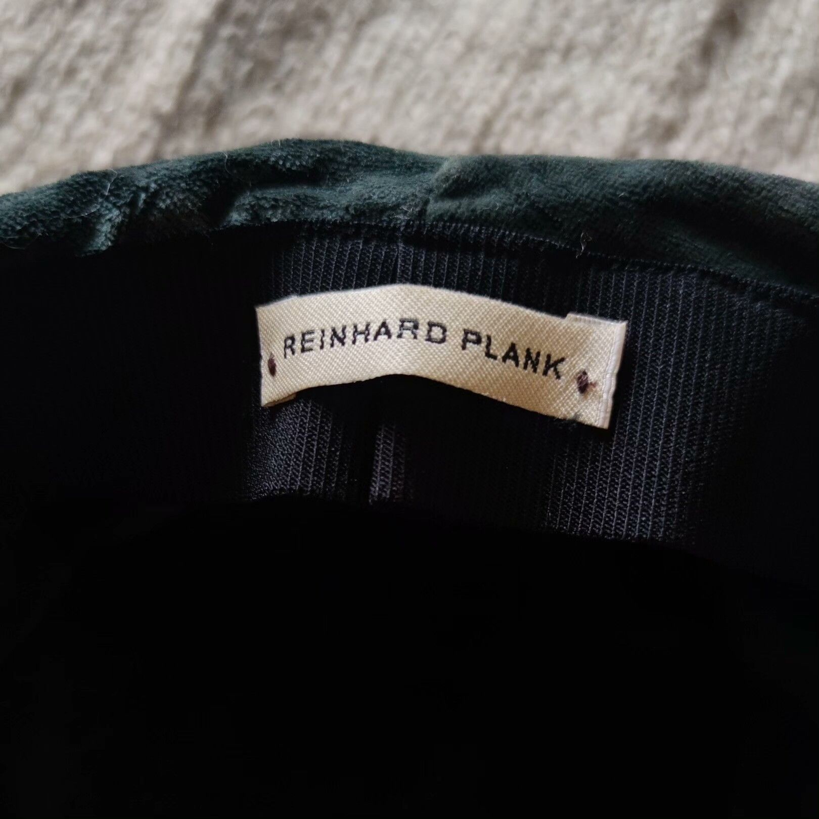Reinhard Plank Vintage Gray Green Velvet Beret Hat Size ONE SIZE - 3 Thumbnail
