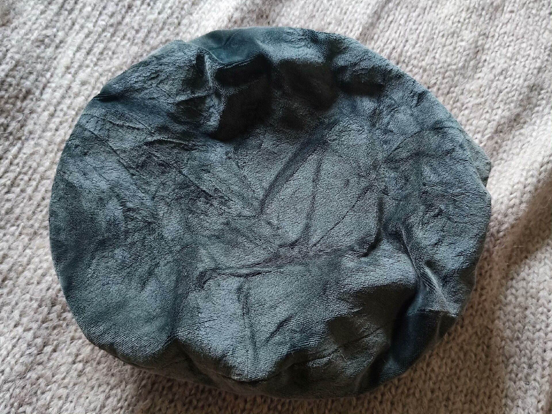 Reinhard Plank Vintage Gray Green Velvet Beret Hat Size ONE SIZE - 7 Thumbnail