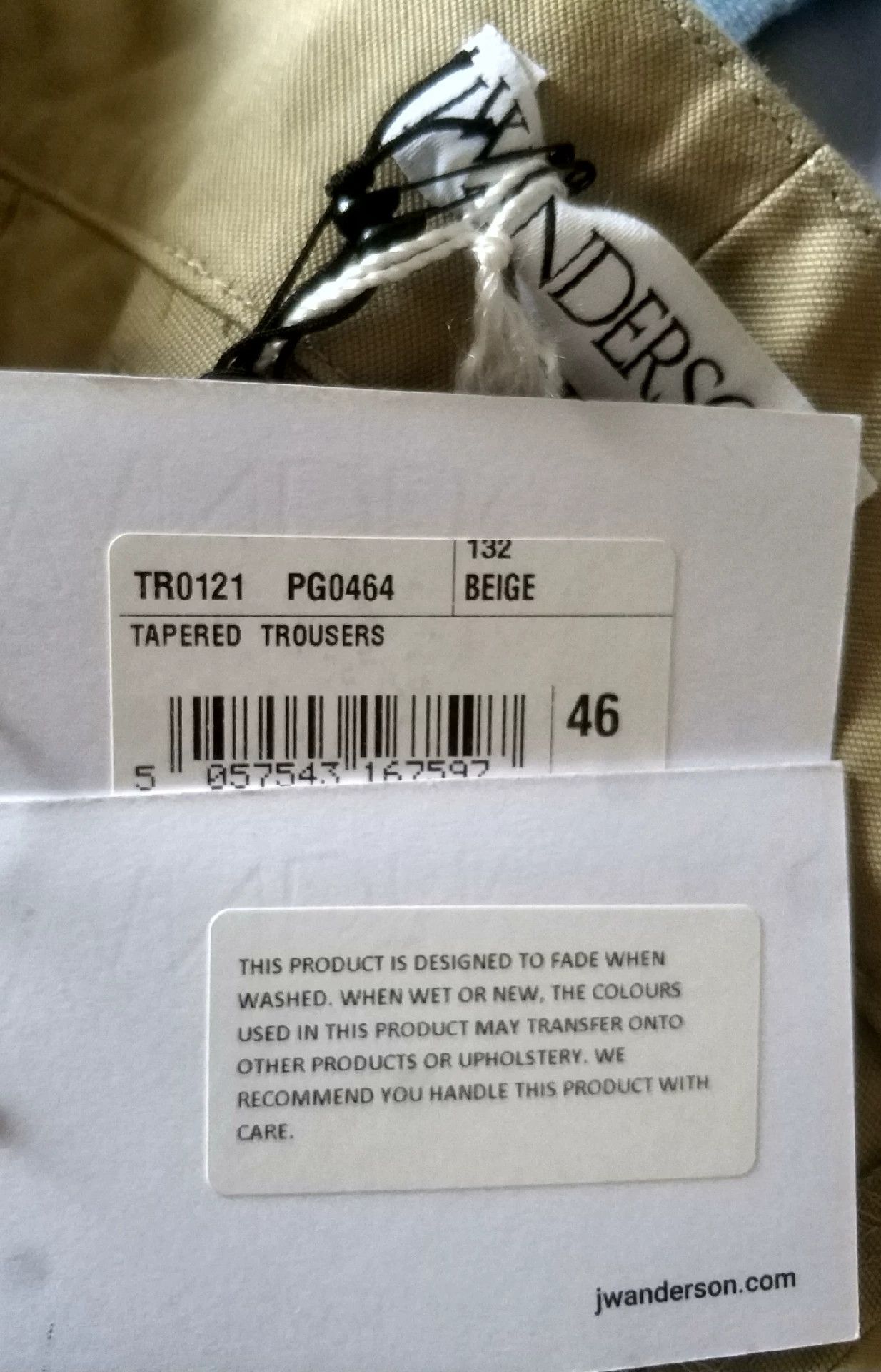 JW Anderson JW Anderson Beige Tapered Trousers Size US 30 / EU 46 - 4 Thumbnail