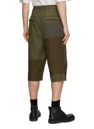 The Viridi-anne Stylish Patchwork Three-Quarter Pants Size US 28 / EU 44 - 3 Thumbnail