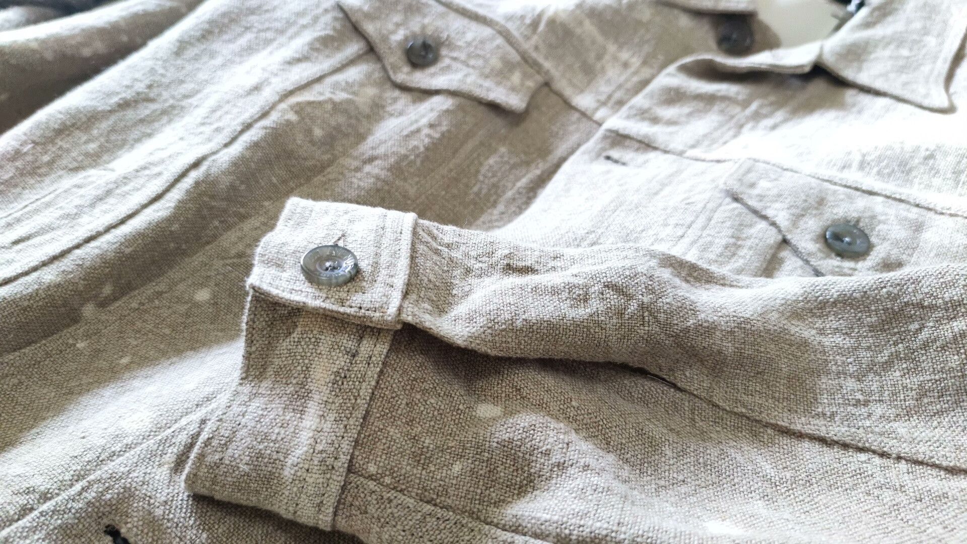 Song For The Mute Artisan Linen Painted Coat for Men Size US M / EU 48-50 / 2 - 6 Thumbnail