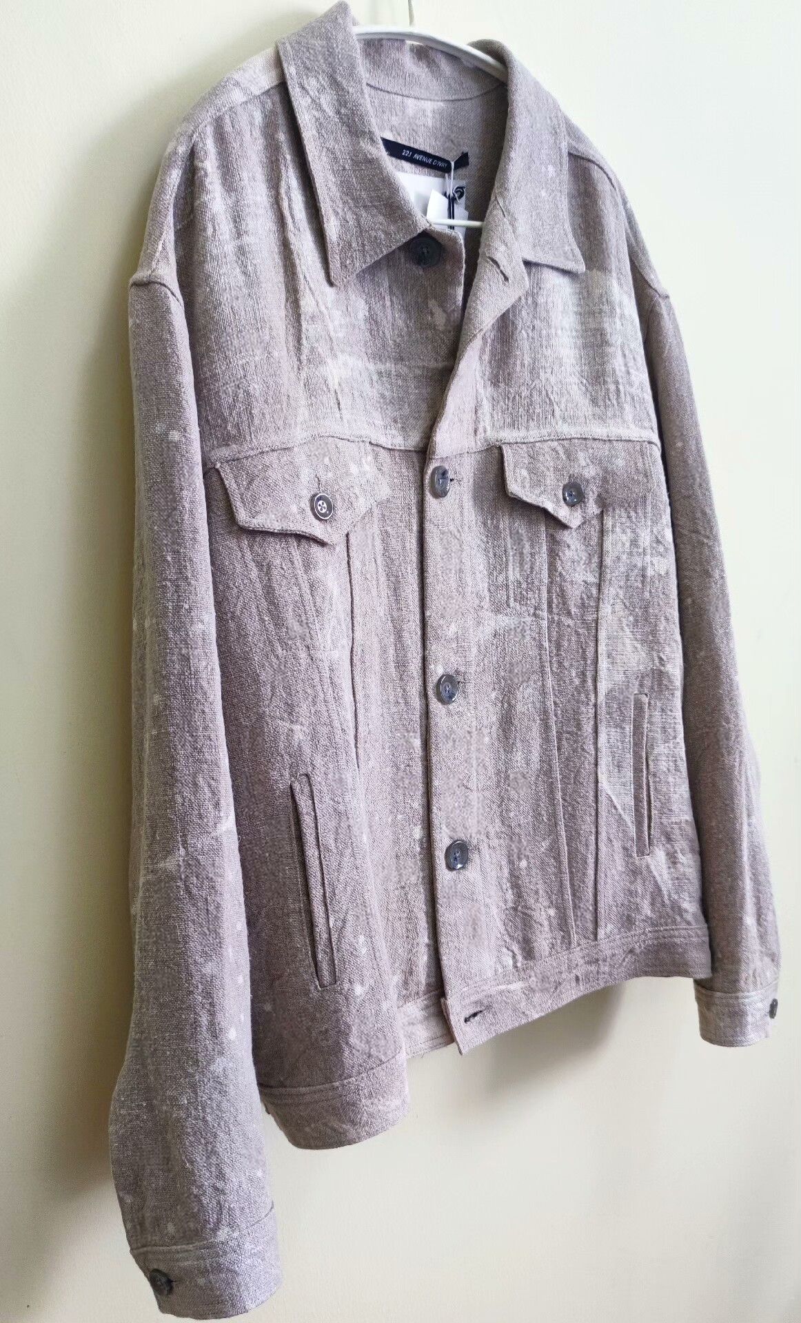 Song For The Mute Artisan Linen Painted Coat for Men Size US M / EU 48-50 / 2 - 7 Thumbnail