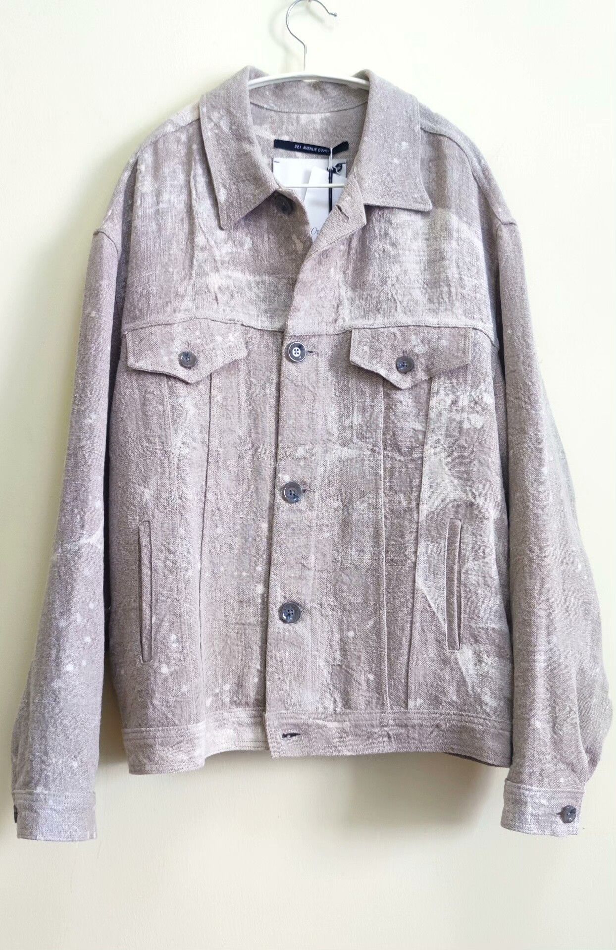Song For The Mute Artisan Linen Painted Coat for Men Size US M / EU 48-50 / 2 - 3 Thumbnail