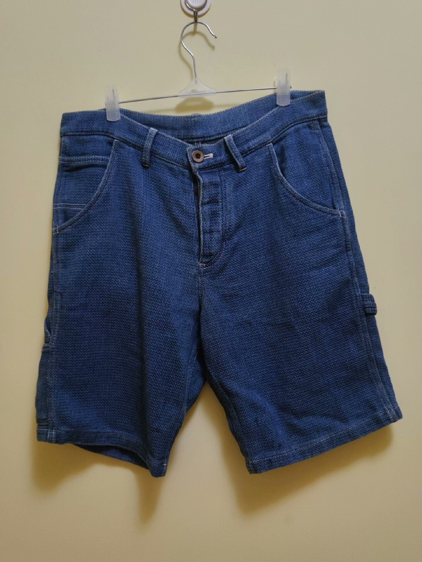 Evisu Blue Workwear Style Dyed Shorts Size US 28 / EU 44 - 2 Thumbnail