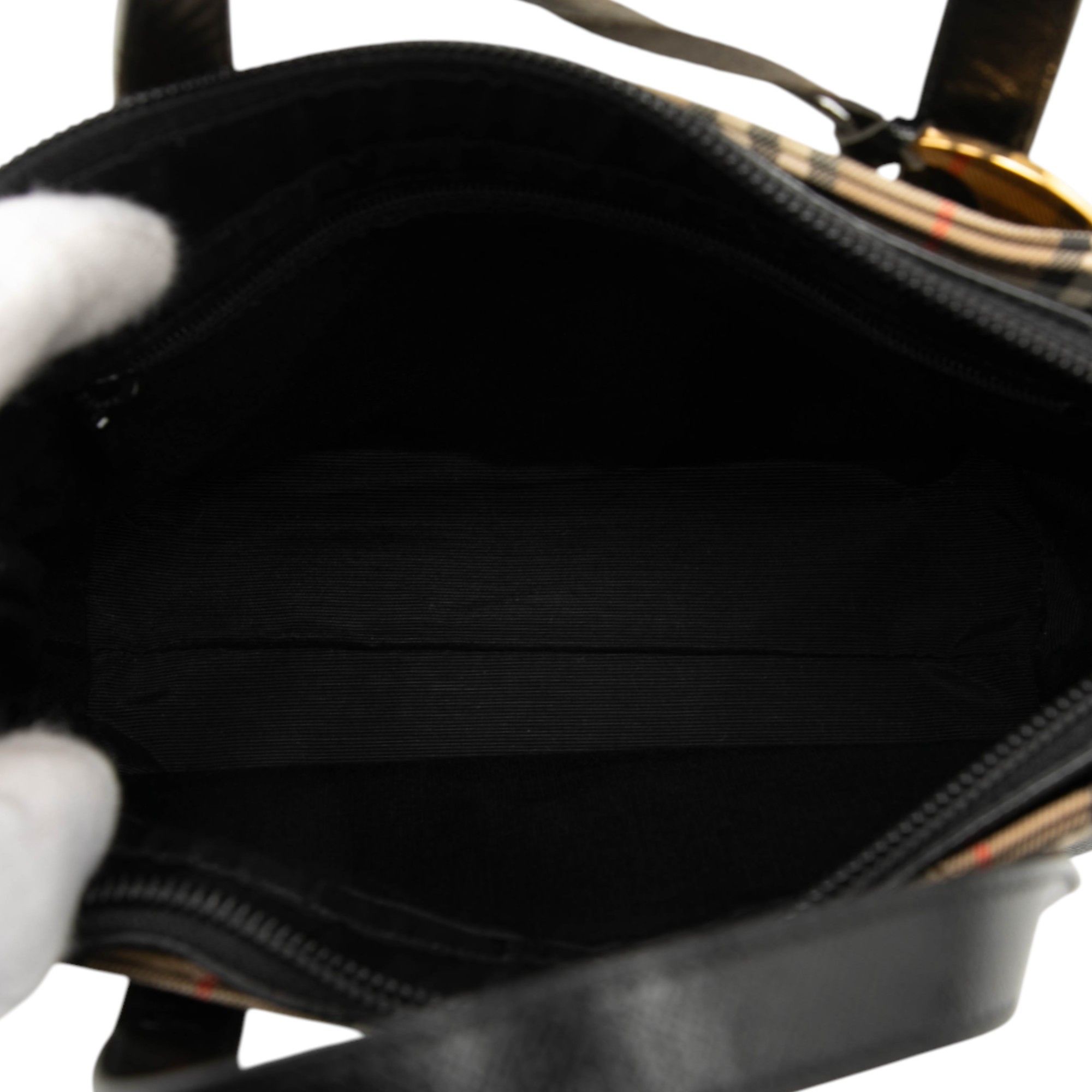 Burberry Burberry Haymarket Check Canvas Handbag Size ONE SIZE - 4 Thumbnail