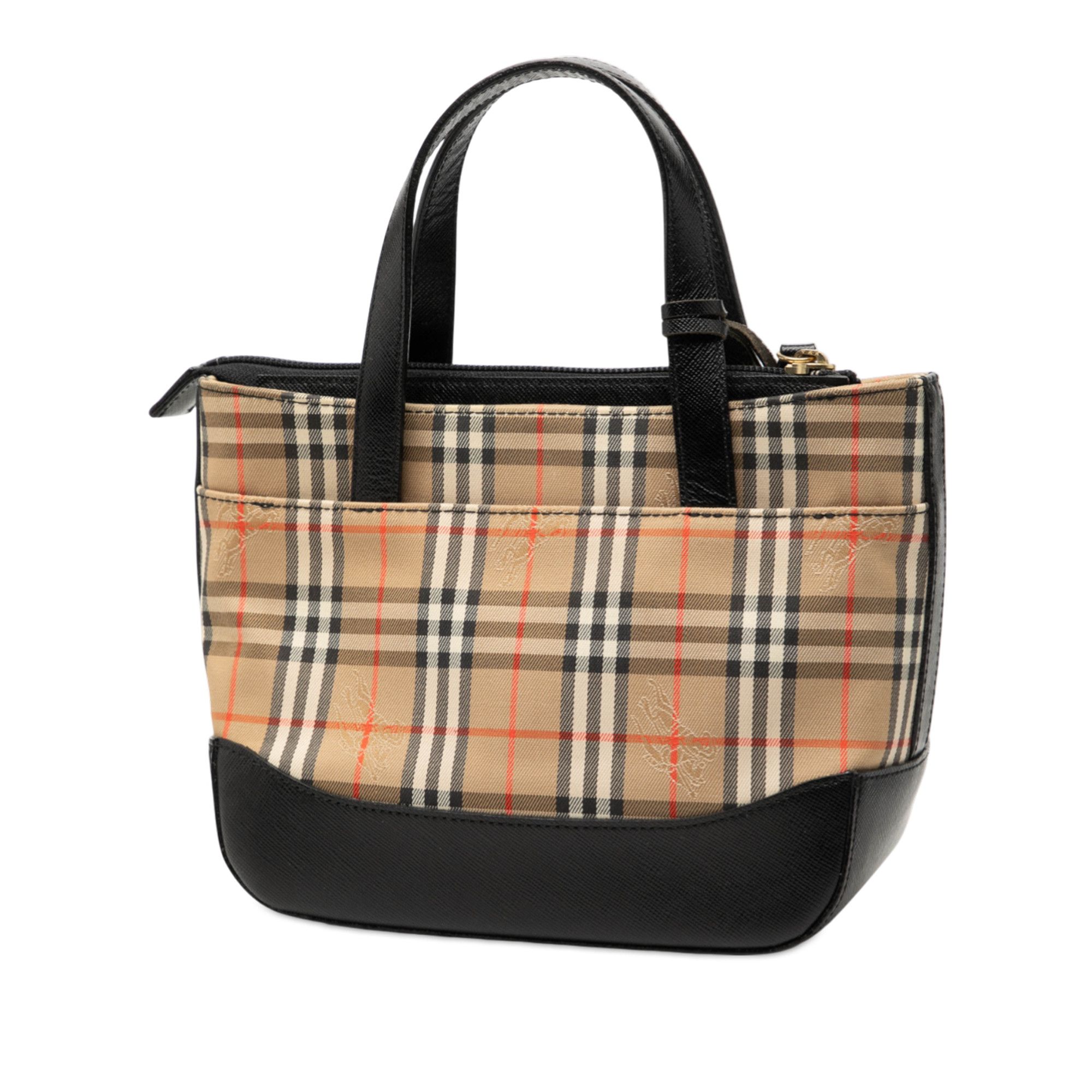 Burberry Burberry Haymarket Check Canvas Handbag Size ONE SIZE - 2 Thumbnail