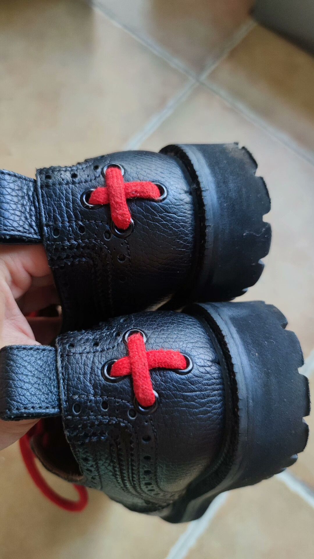 Givenchy Givenchy Black Red Derby Shoes Size US 6 / EU 39 - 3 Thumbnail