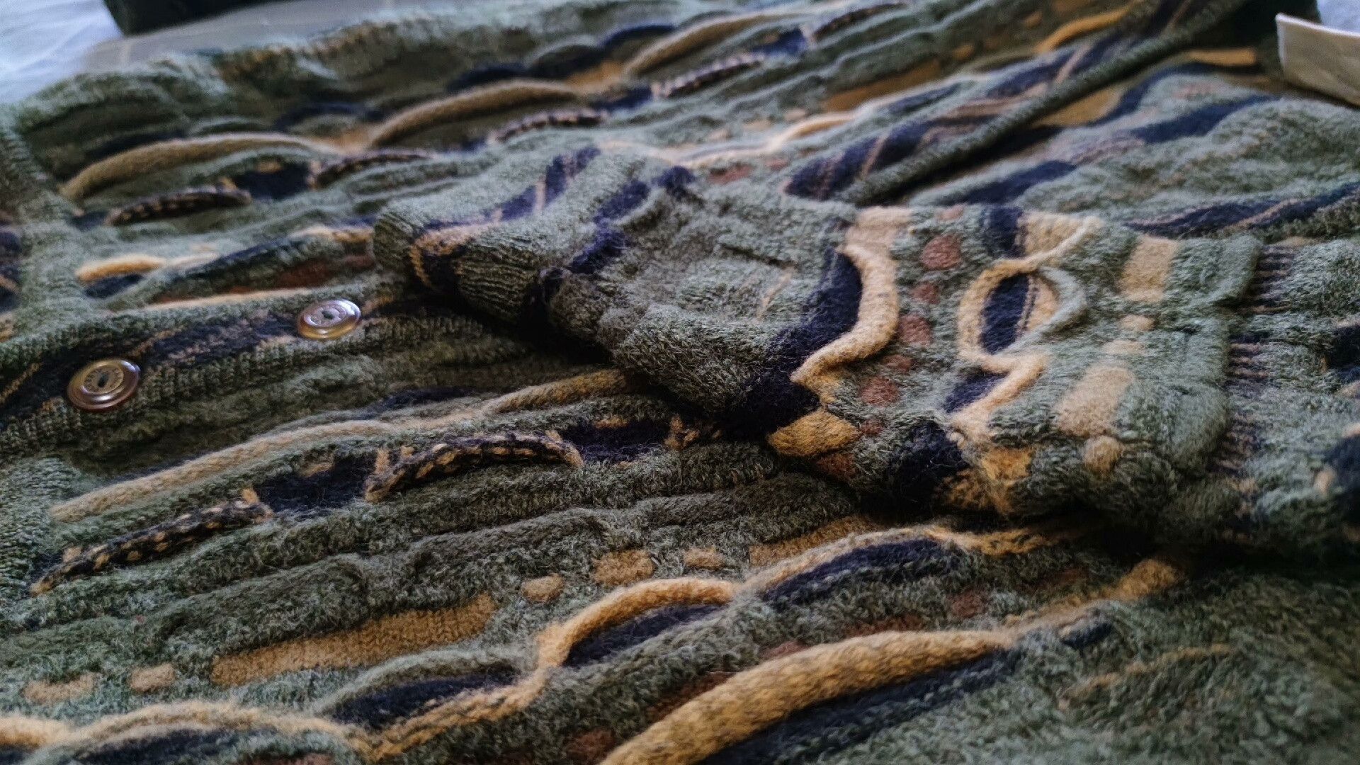 Coogi Coogi Gradient Knitted Wool Cardigan Size US M / EU 48-50 / 2 - 5 Thumbnail