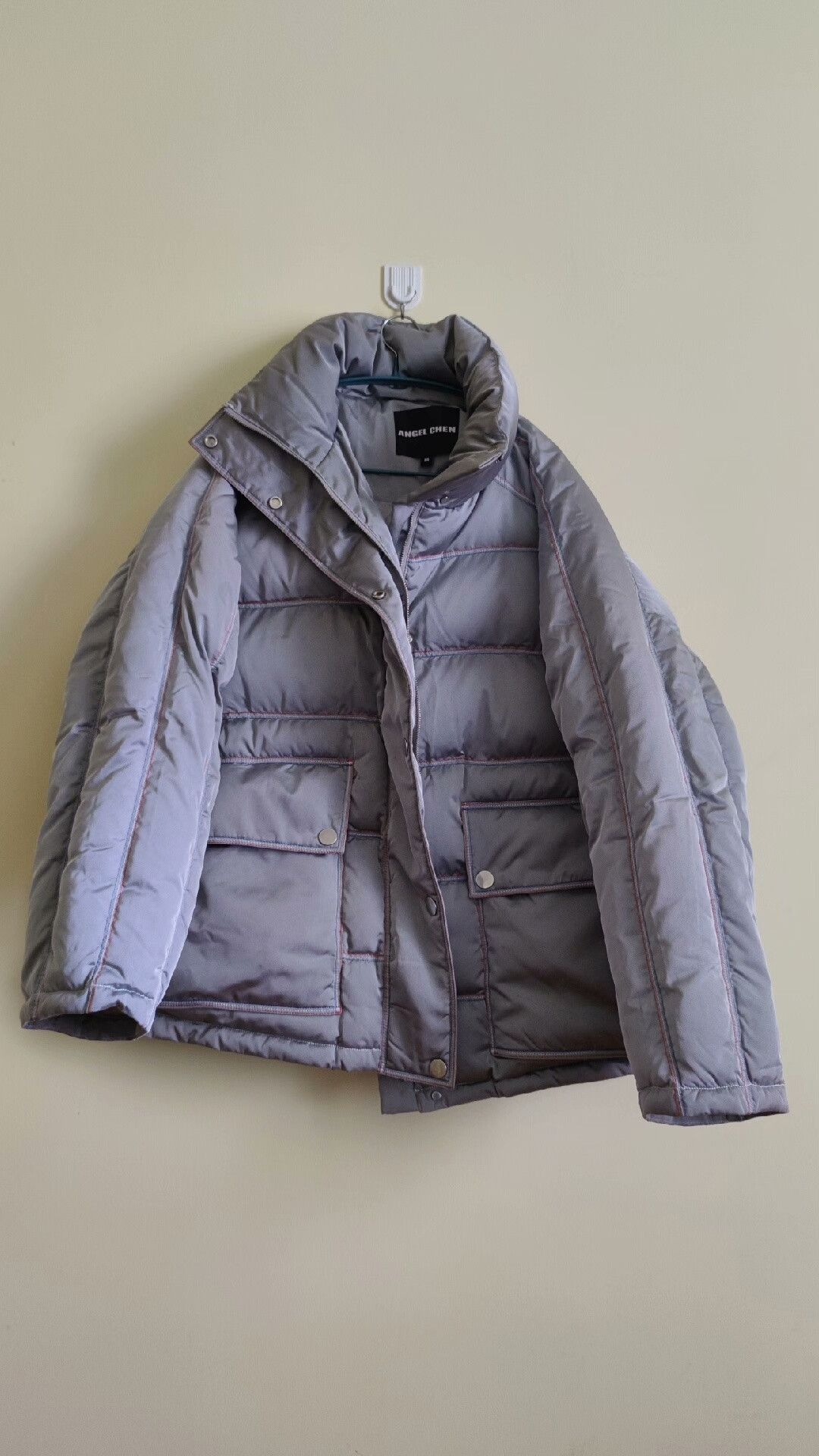 ANGEL CHEN Silver Oversized Puffer Jacket by Angel Chen Size US M / EU 48-50 / 2 - 4 Thumbnail