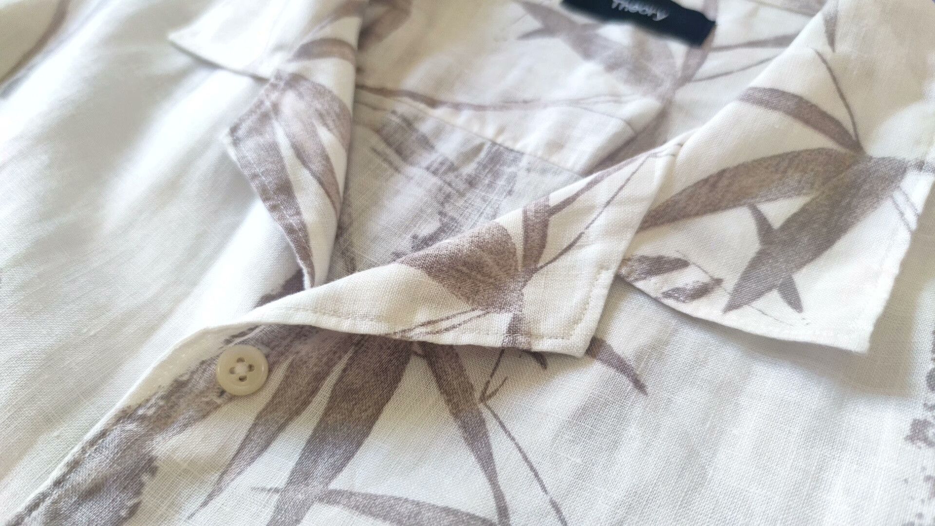 Theory Theory Men's Linen Short Sleeve Shirt Size US L / EU 52-54 / 3 - 2 Thumbnail
